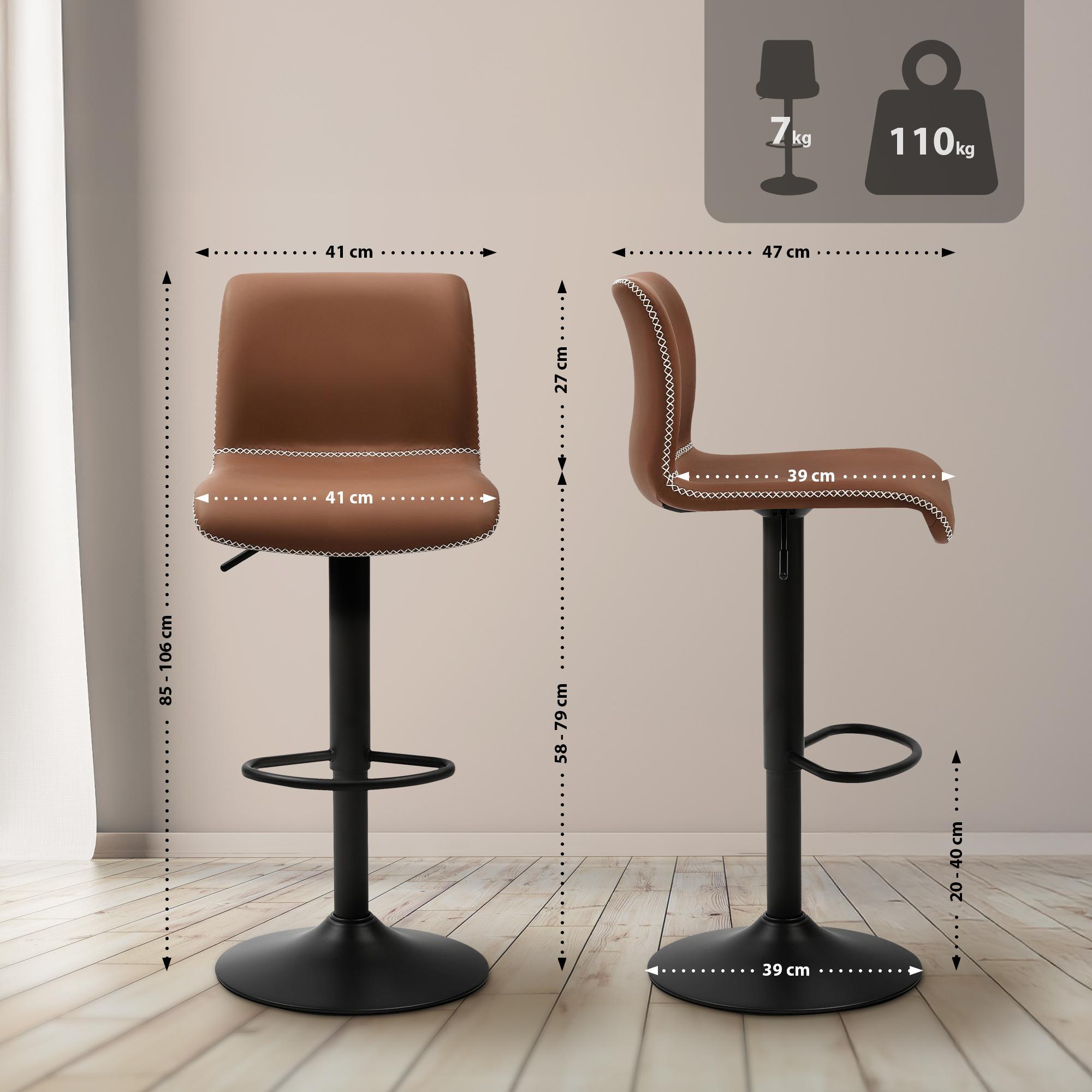 Tabouret de bar Henchy similicuir