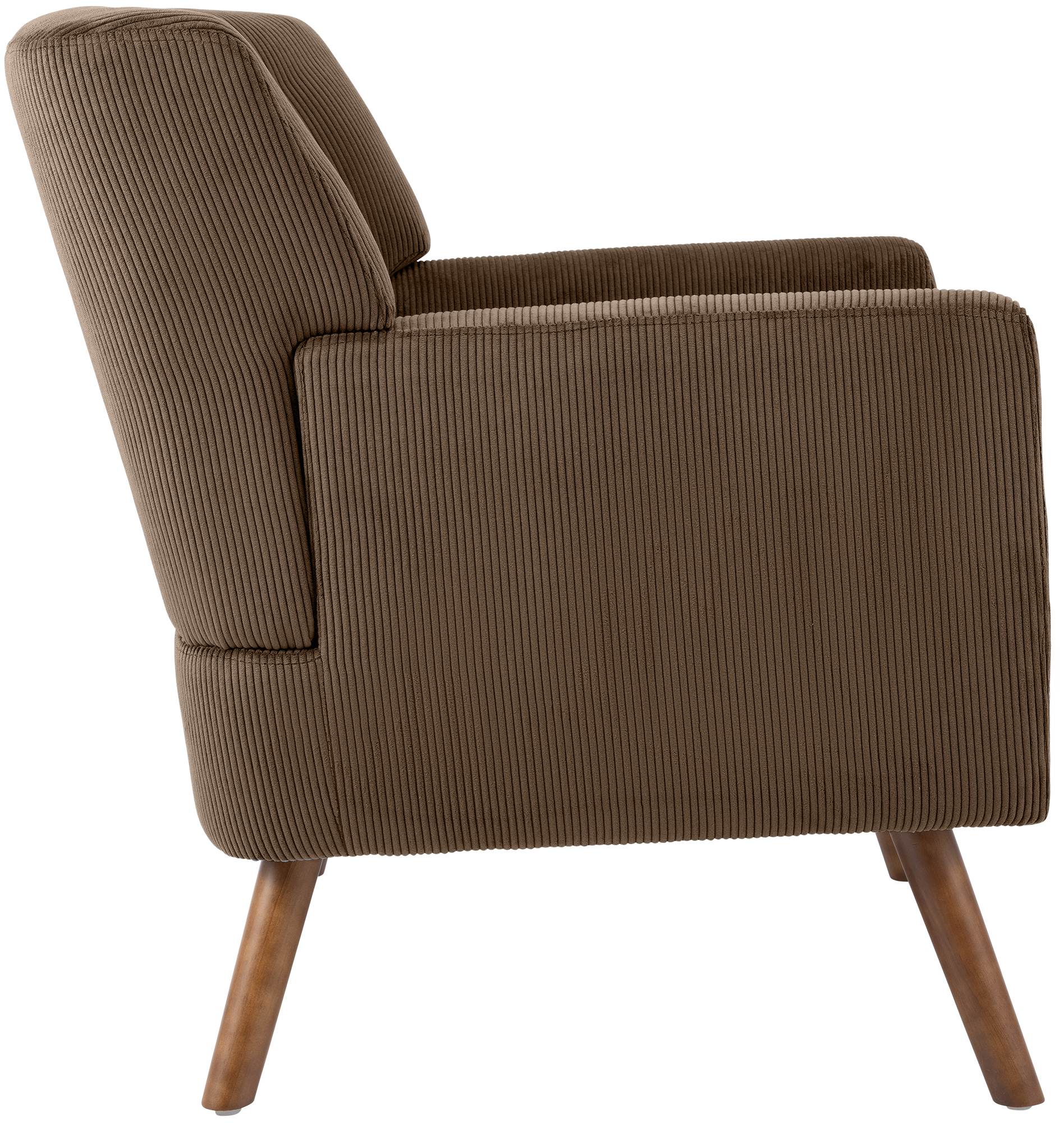 Fauteuil Kioni en velours cotele