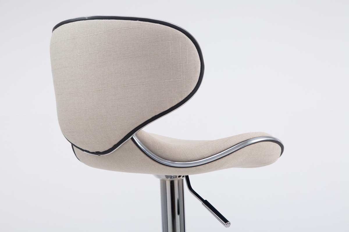 Tabouret de bar Las Vegas V2 en tissu avec pied en métal