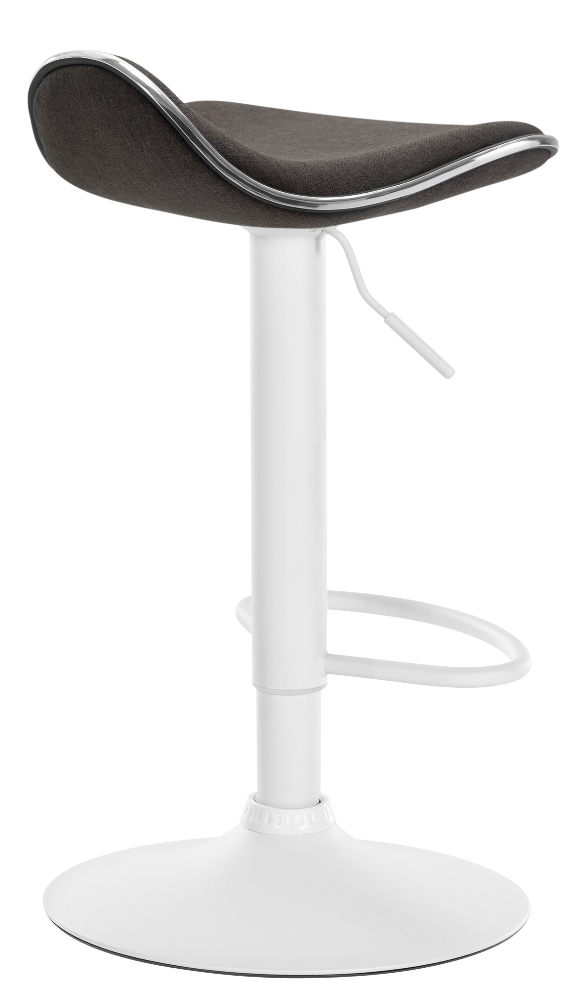 Tabouret de bar Shanghai tissu avec pied en métal