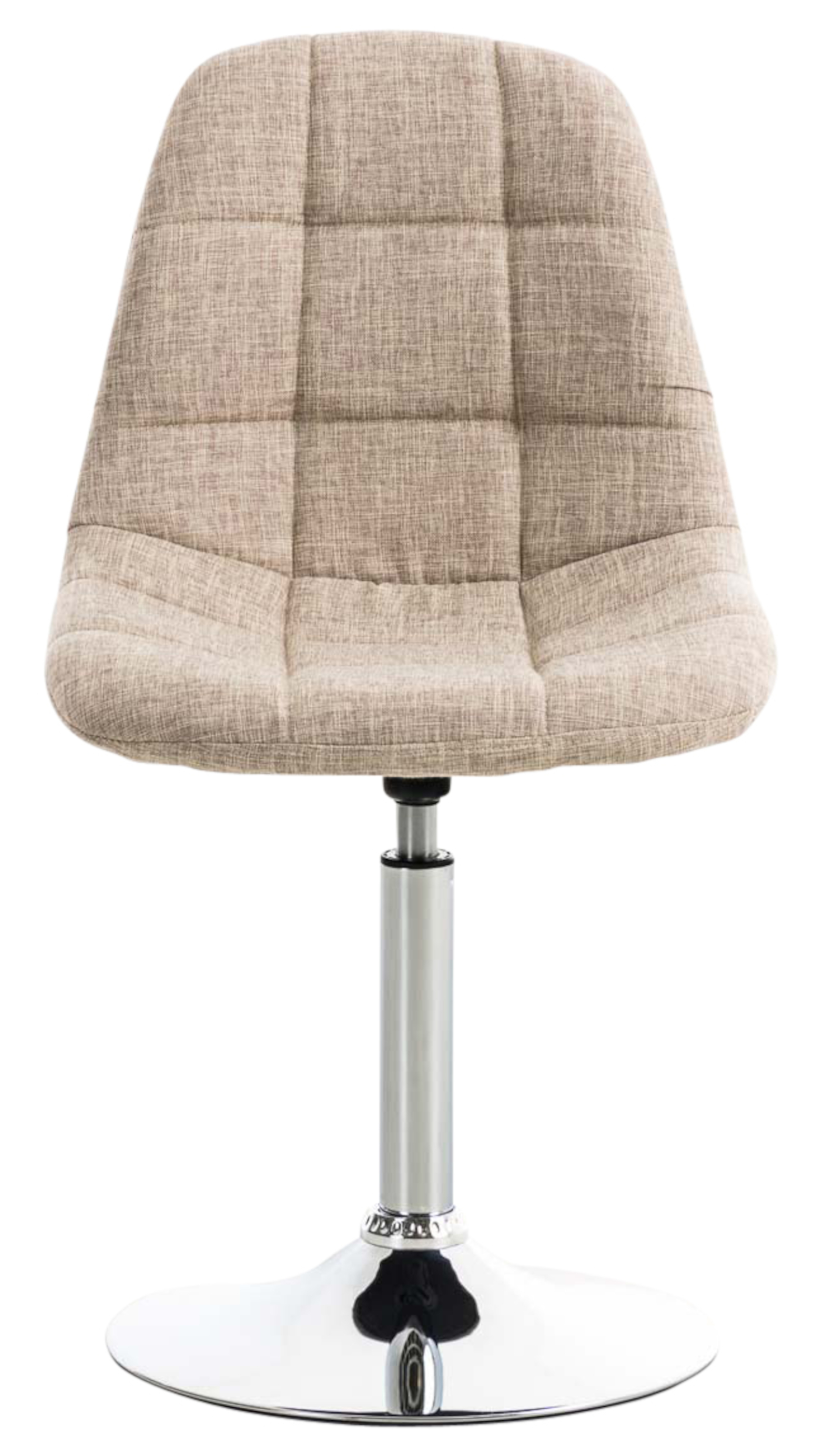 Lot de 2 chaises de salon pivotantes Emil en Tissu avec pied en métal