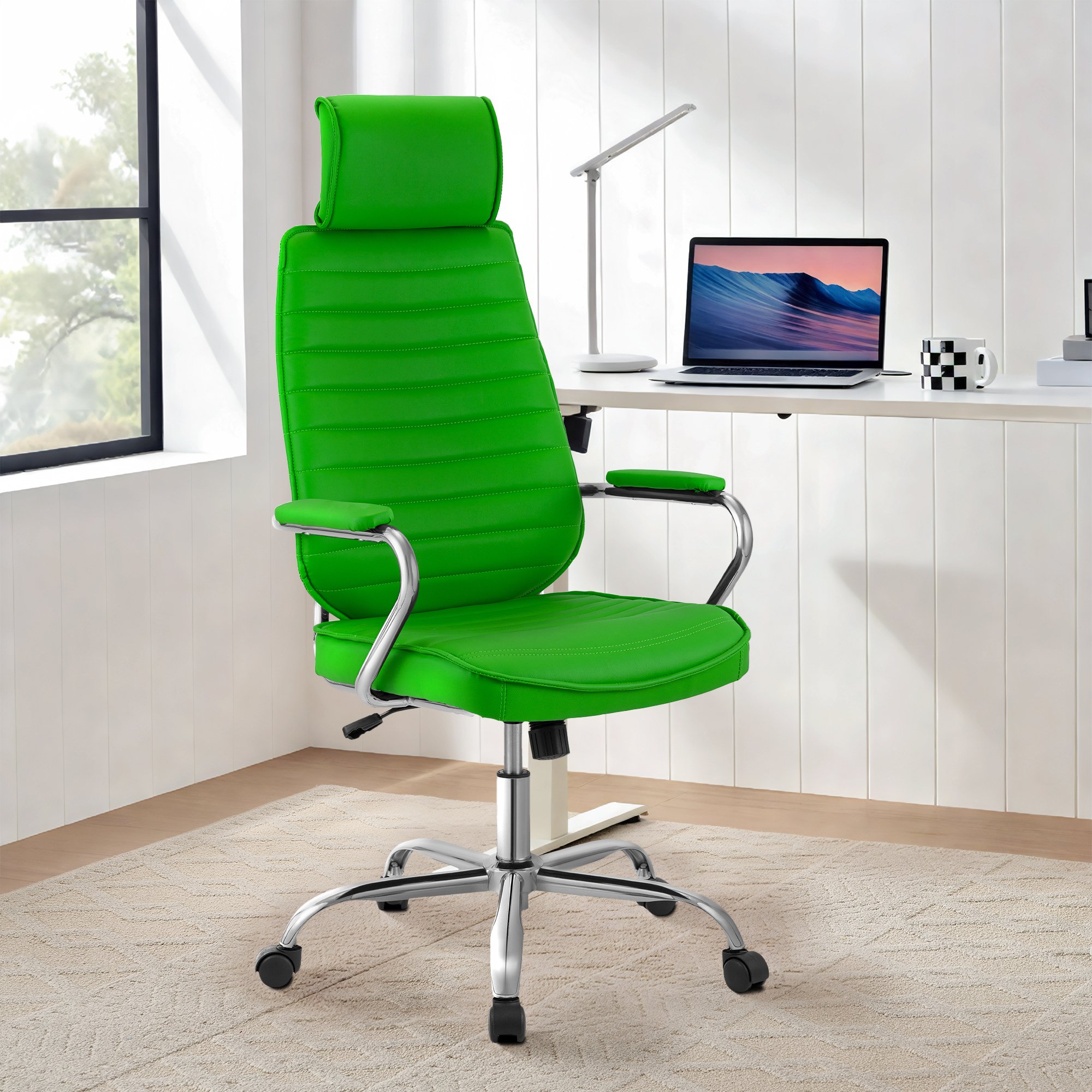 Chaise de Bureau Rako en Cuir Synthétique