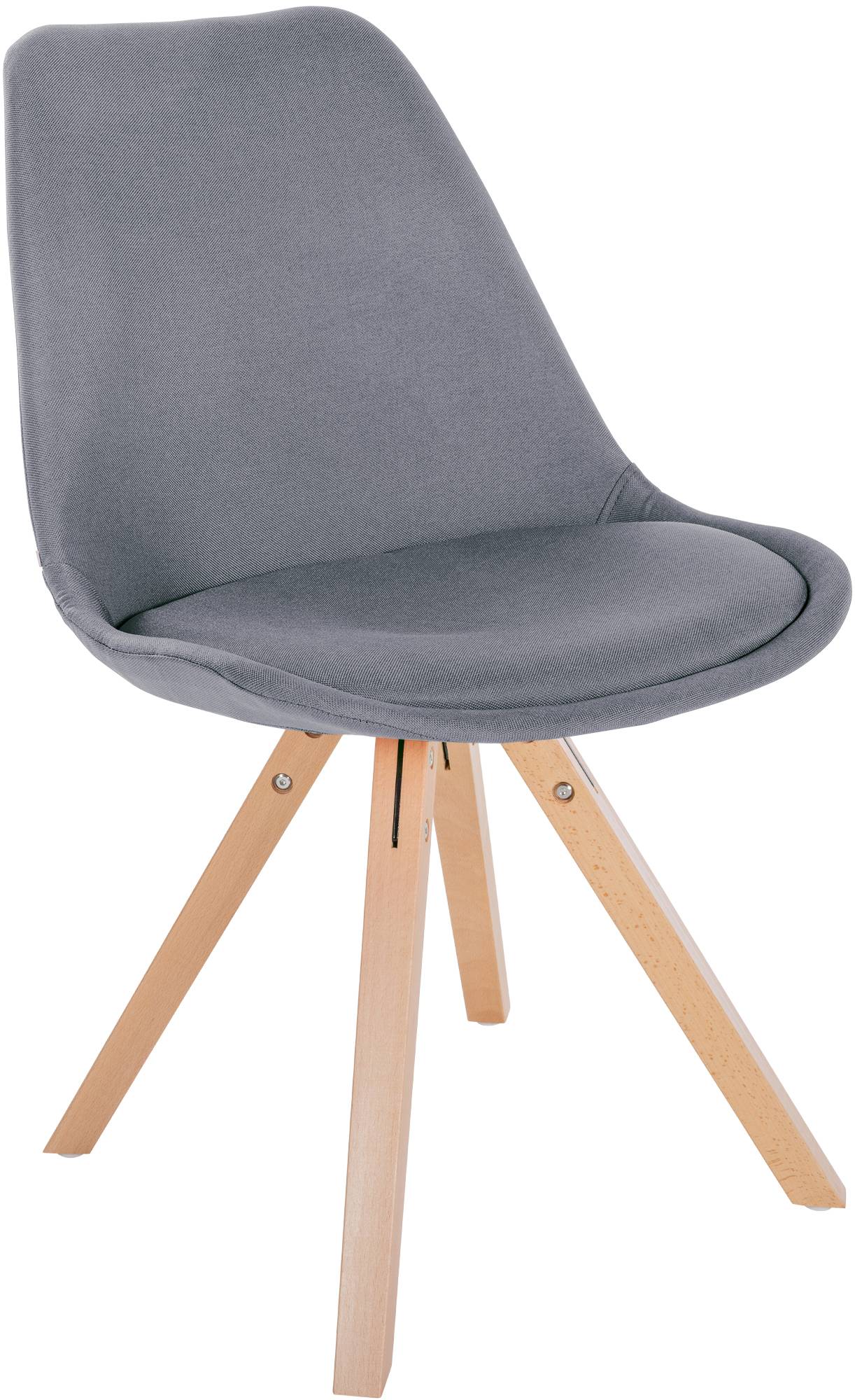 Lot de 4 chaises de salle à manger Sofia en tissu Pieds en bois