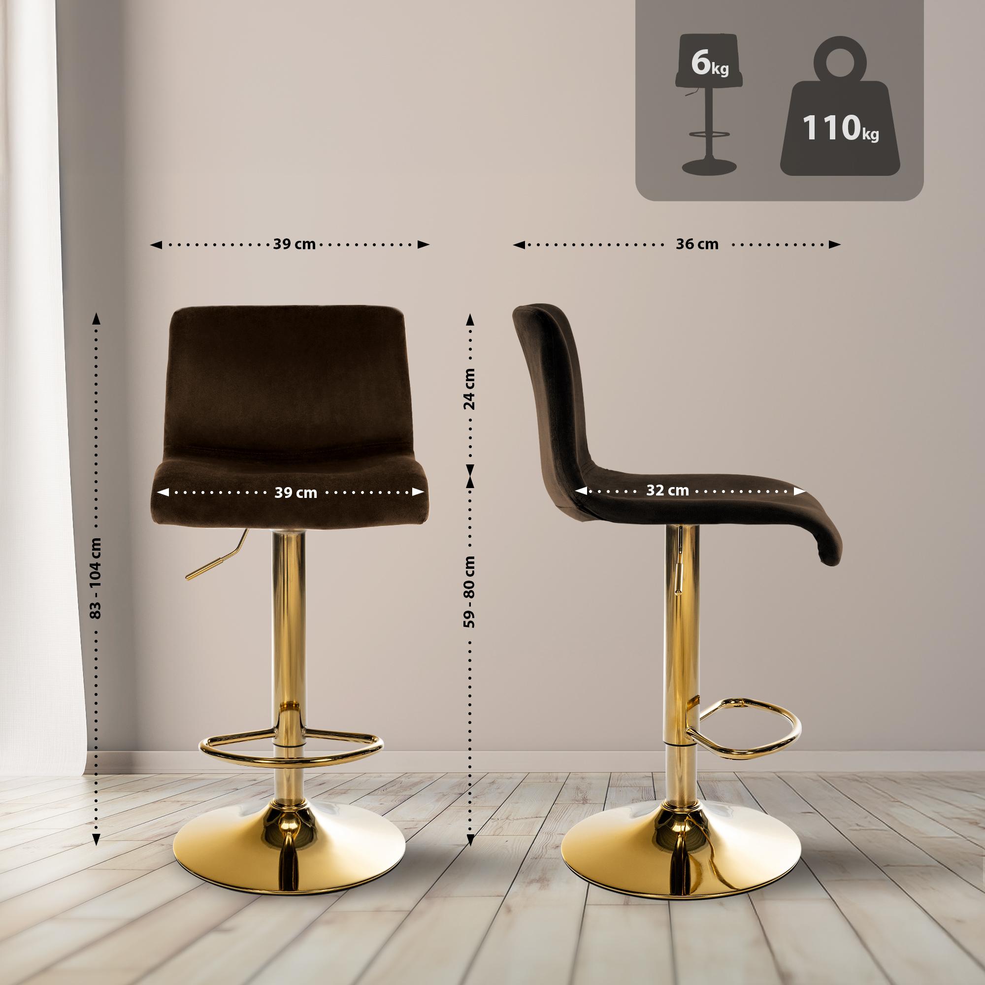 Tabouret de Bar Hover Velours
