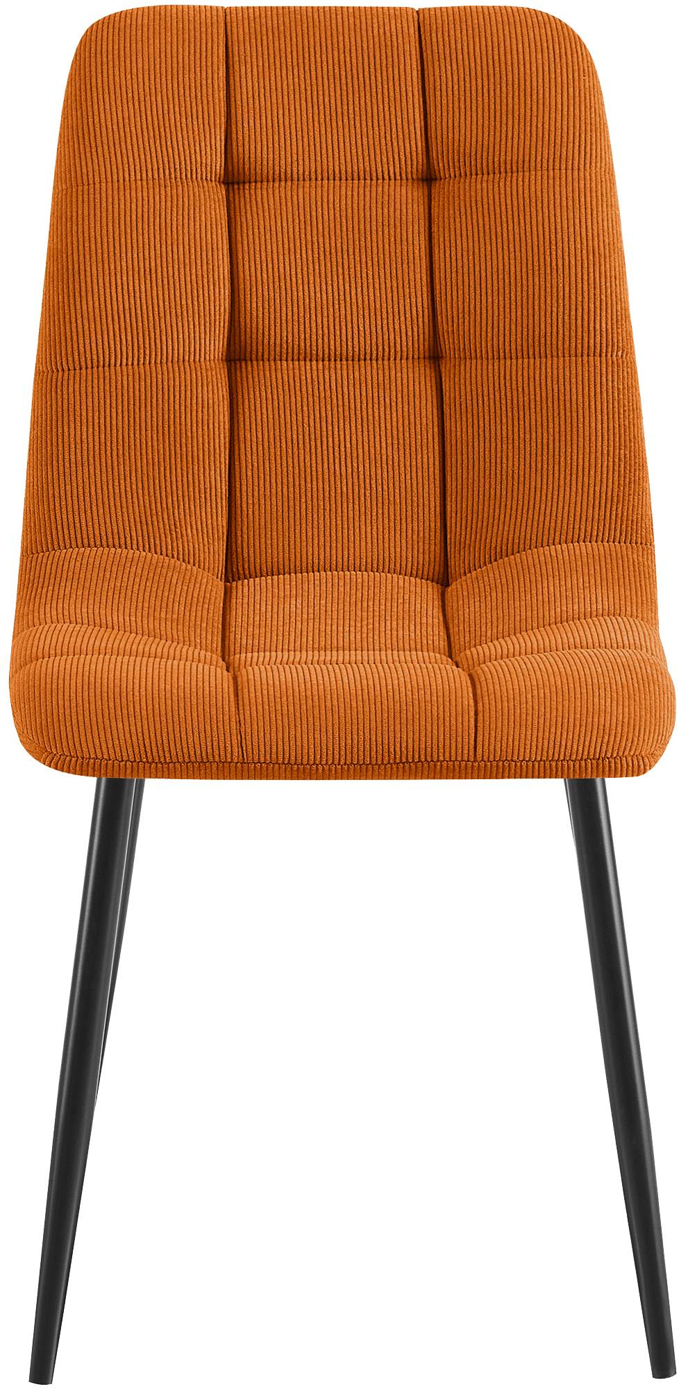 Lot de 2 chaises de salle a manger Antibes en velours cotele