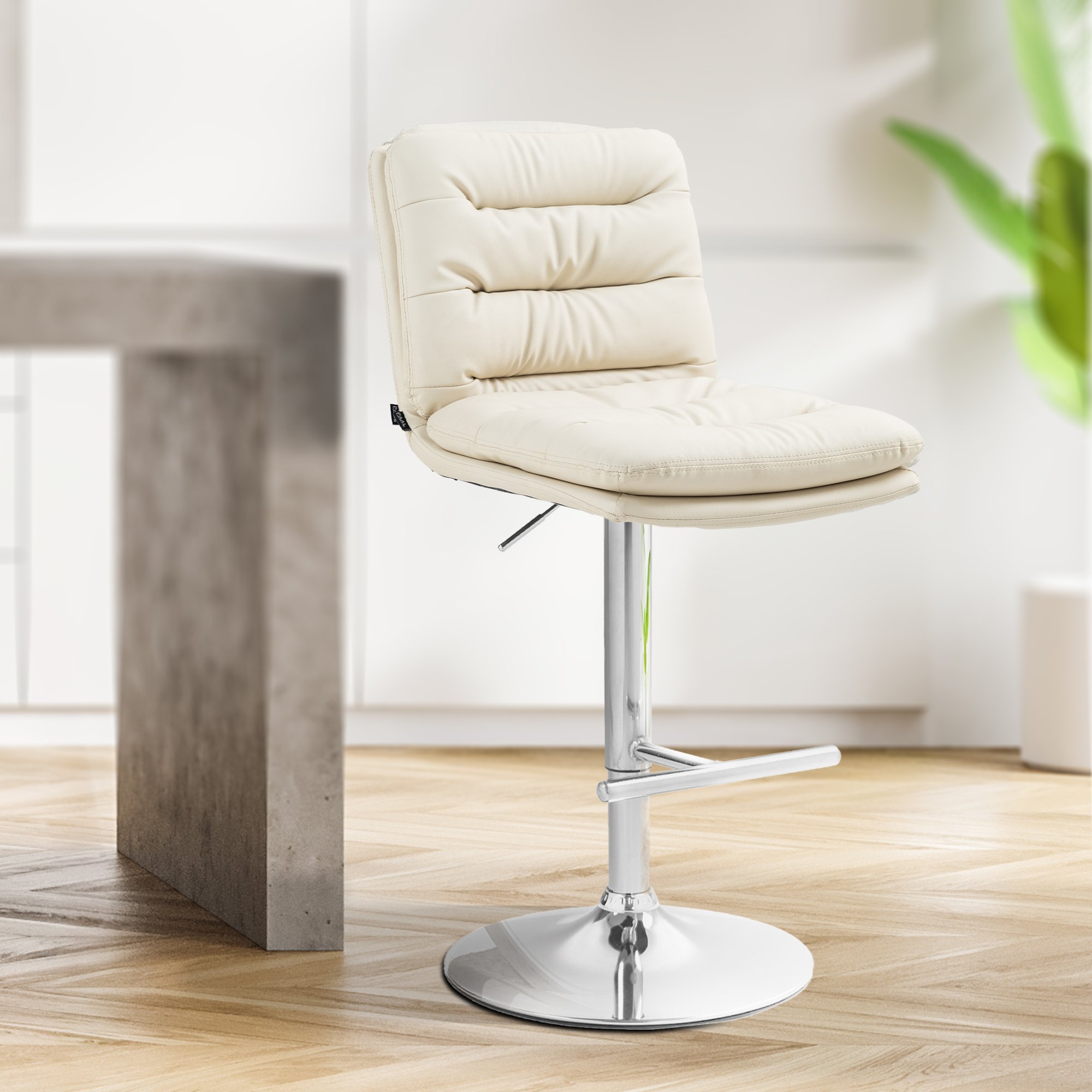 Lot de 2 tabourets de bar Damar en similicuir