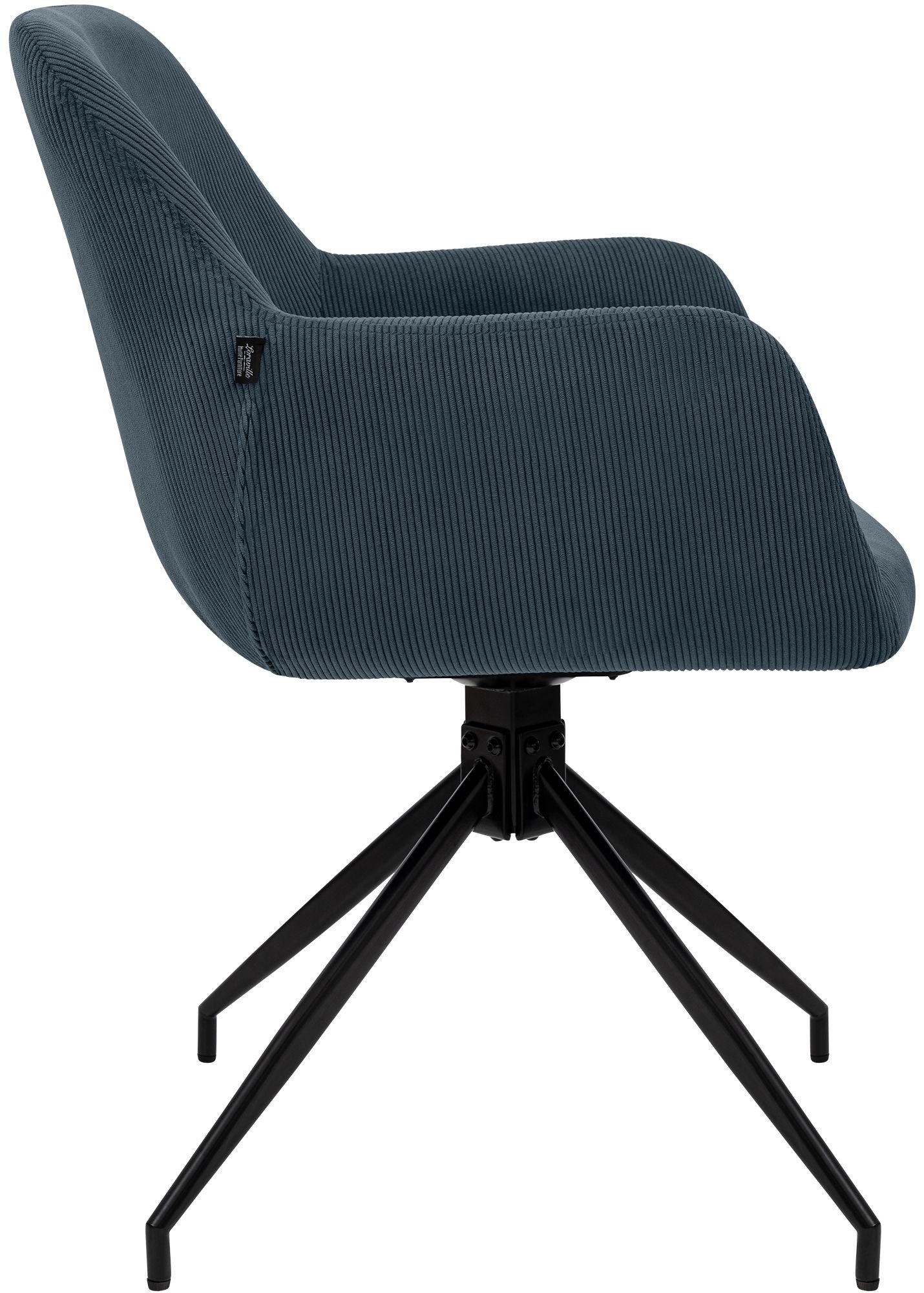 Chaise de salle à manger Merlinda en velours côtelé