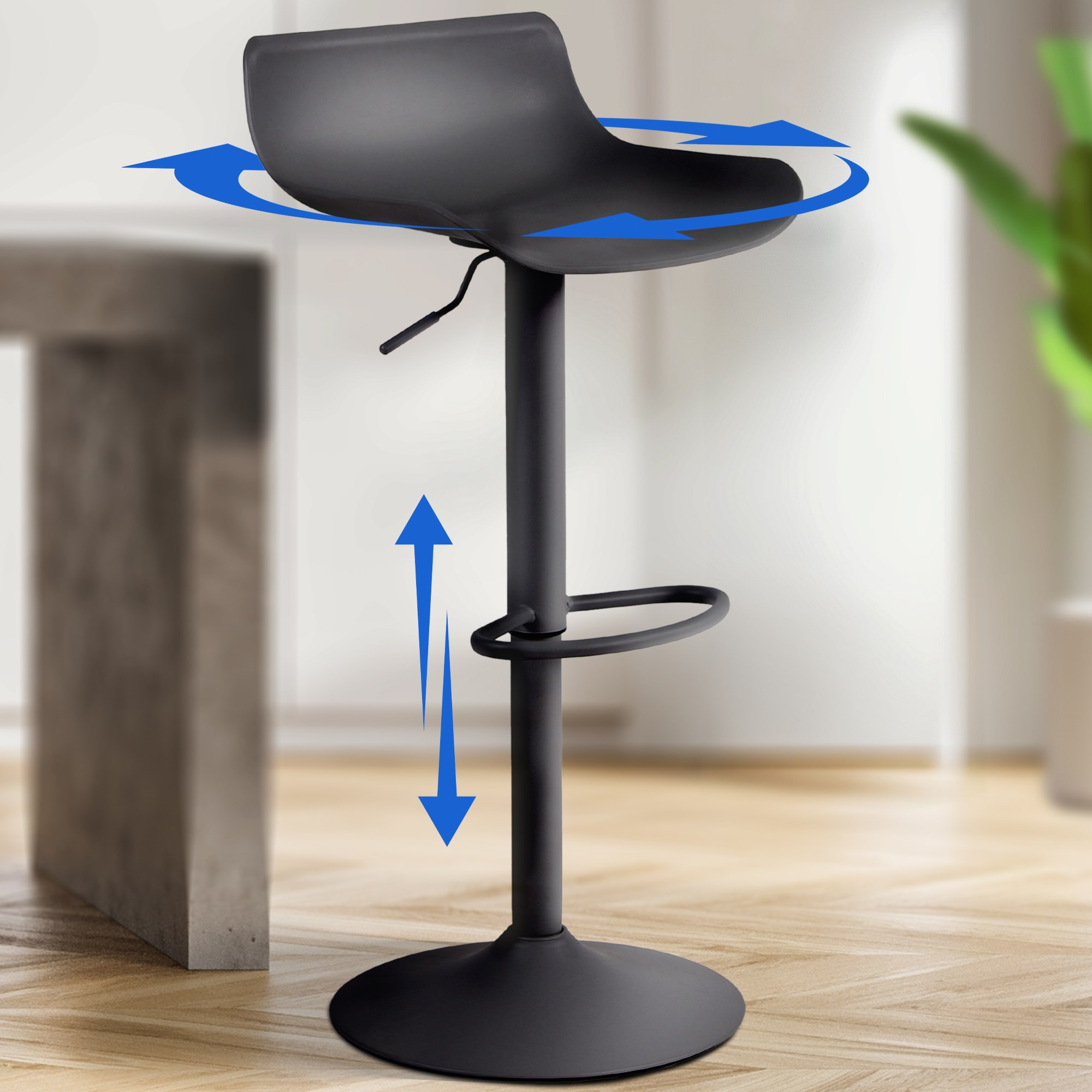 Lot de 4 tabourets de bar Aveiro