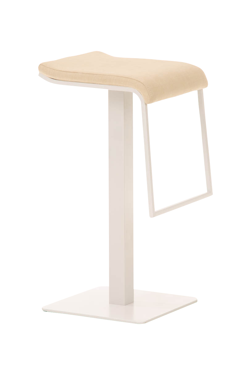 Tabouret de bar Lameng W78 tissu avec pied en métal