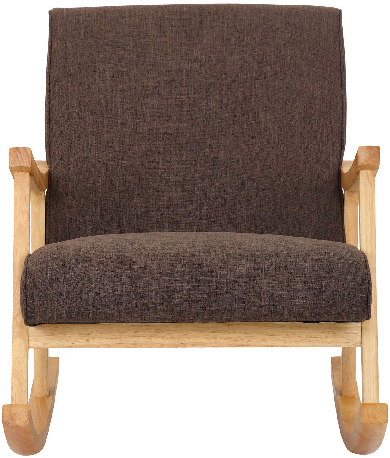 Chaise a bascule Morelia en tissu avec pieds nature