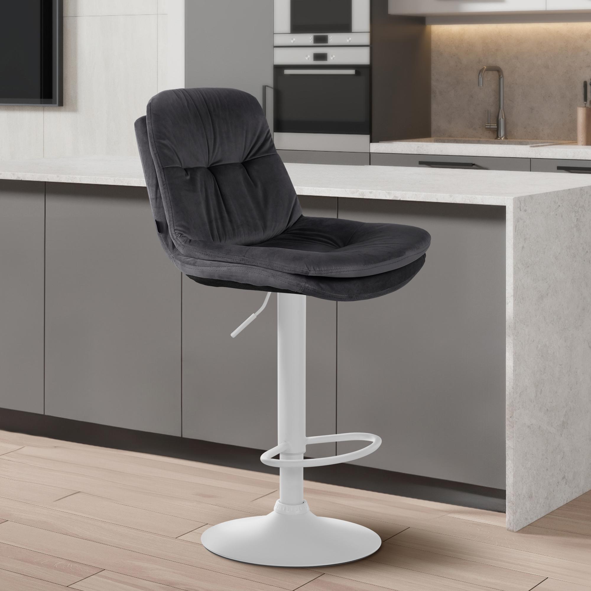 Tabouret de bar Laurel velours