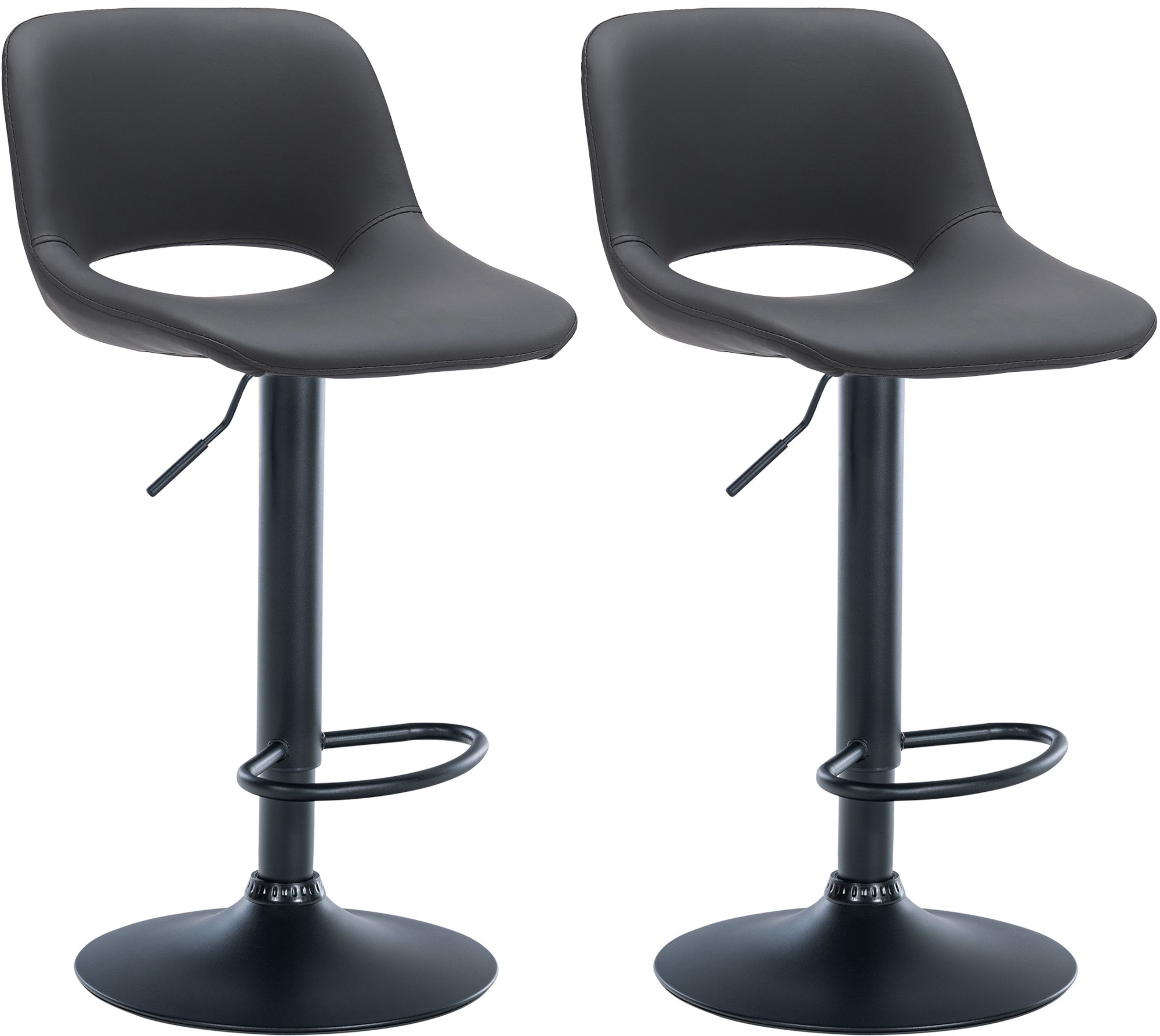 Lot de 2 tabourets de bar Camden en similicuir