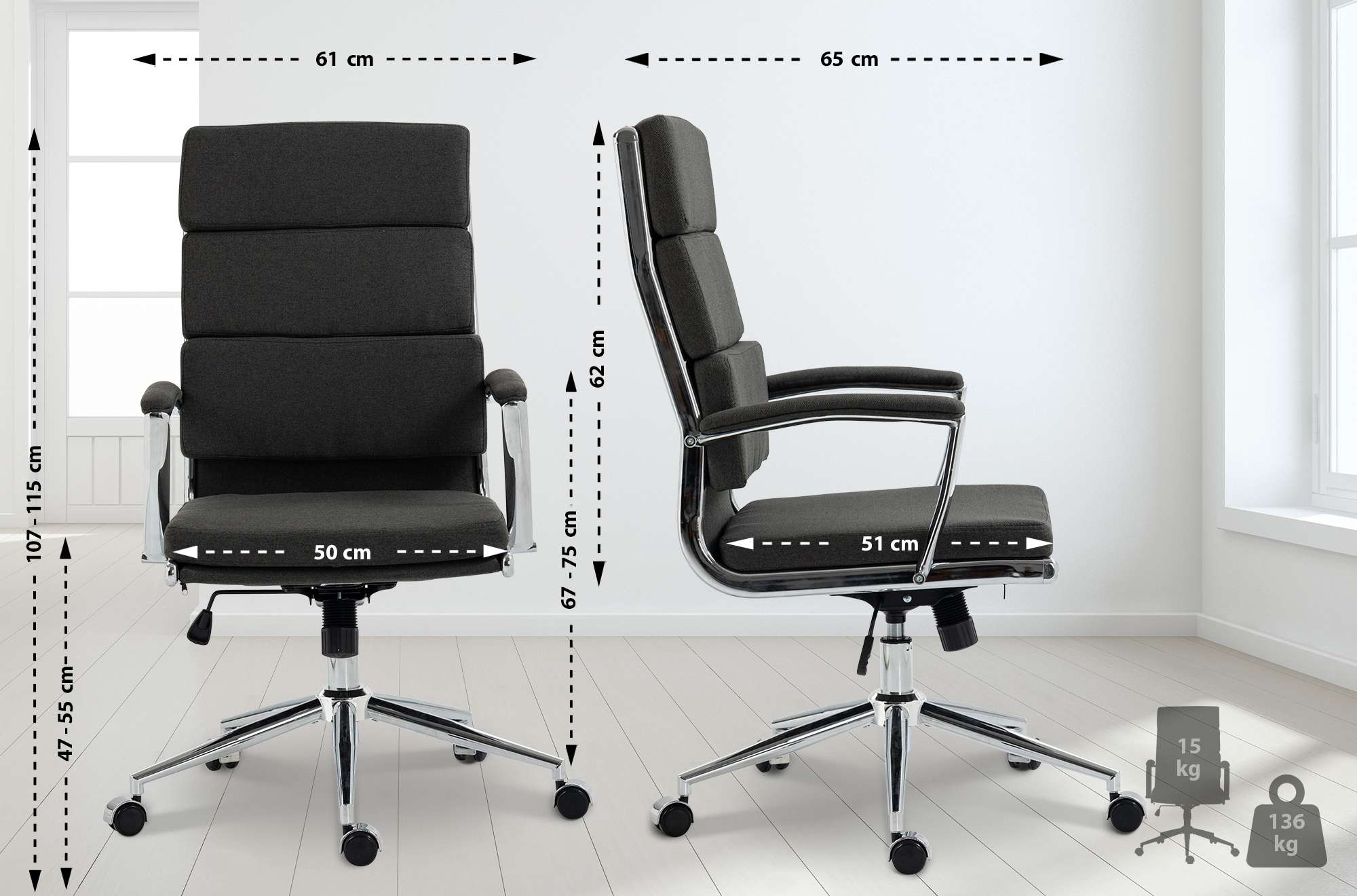 Chaise de bureau Cleveland