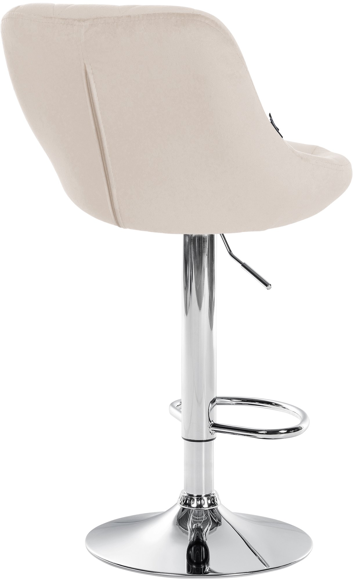 Tabouret de bar Lazio en velours avec pied en métal