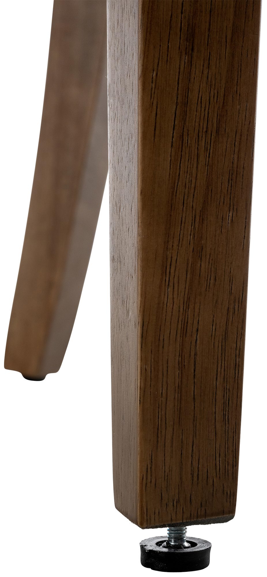 Lot de 4 Chaises de salle à manger Aberdeen en Velours Piètement en bois d'hévéa