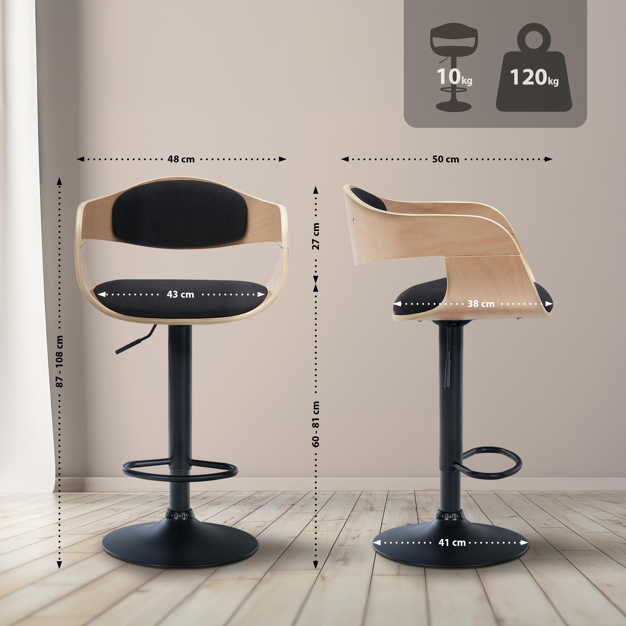 Lot de 2 tabourets de bar Kingston