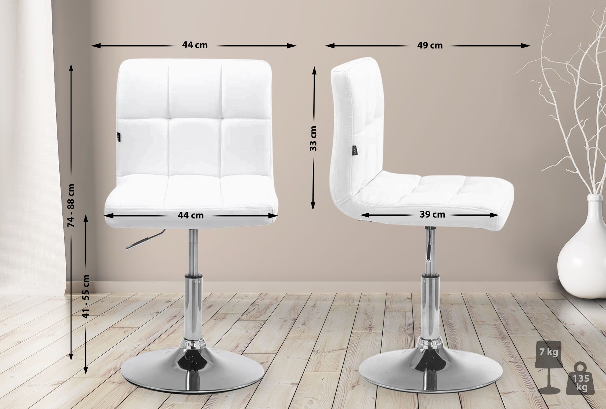 Chaise lounge Palma V2 similicuir