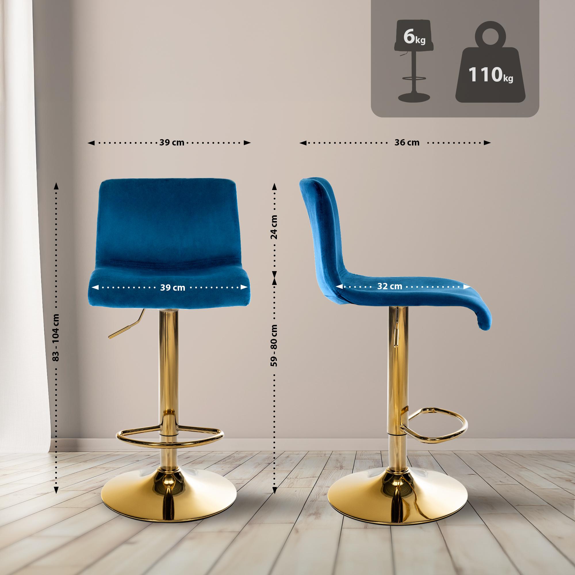 Tabouret de Bar Hover Velours