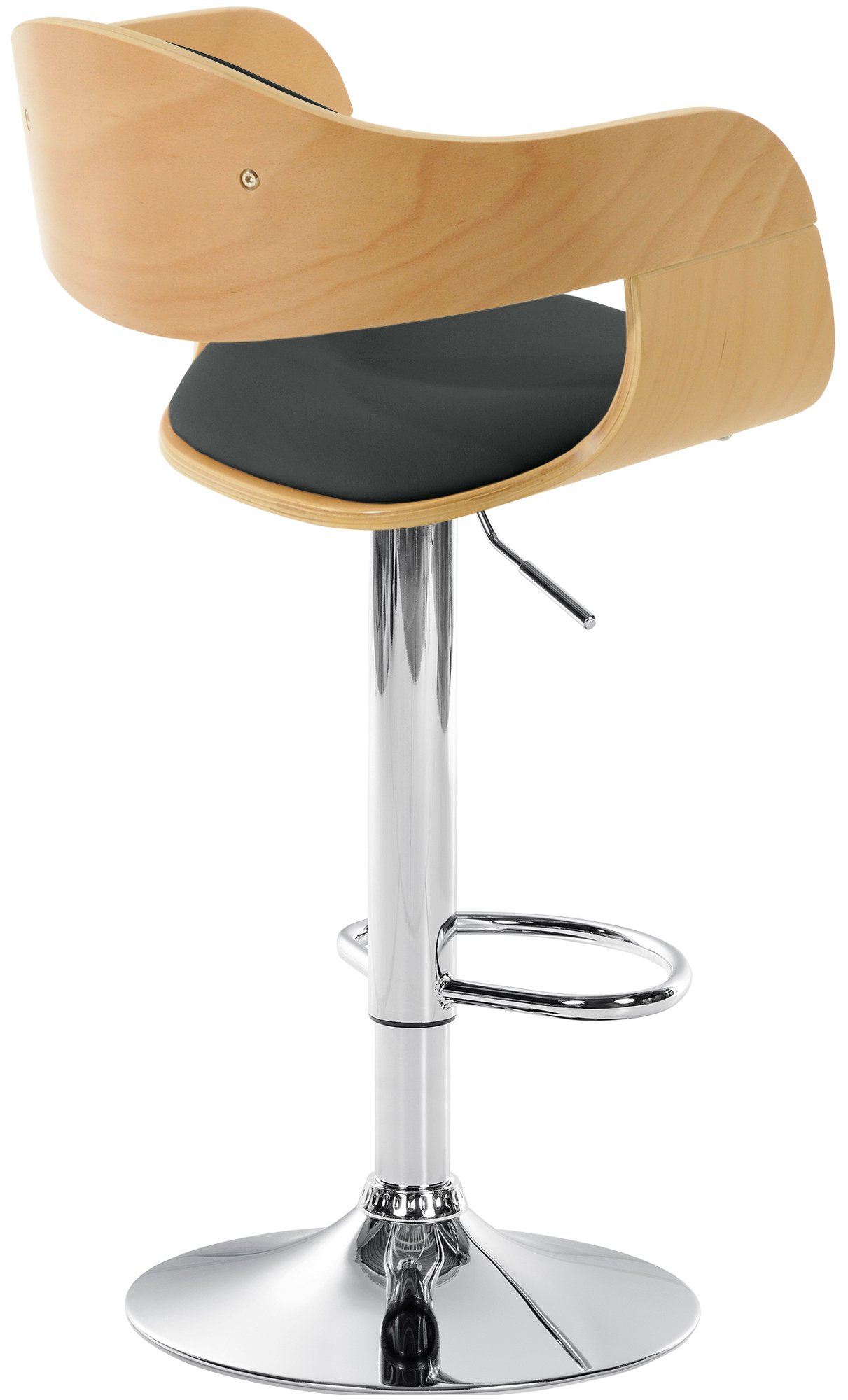 Tabouret de bar Kingston avec Coque en bois Assise en similicuir