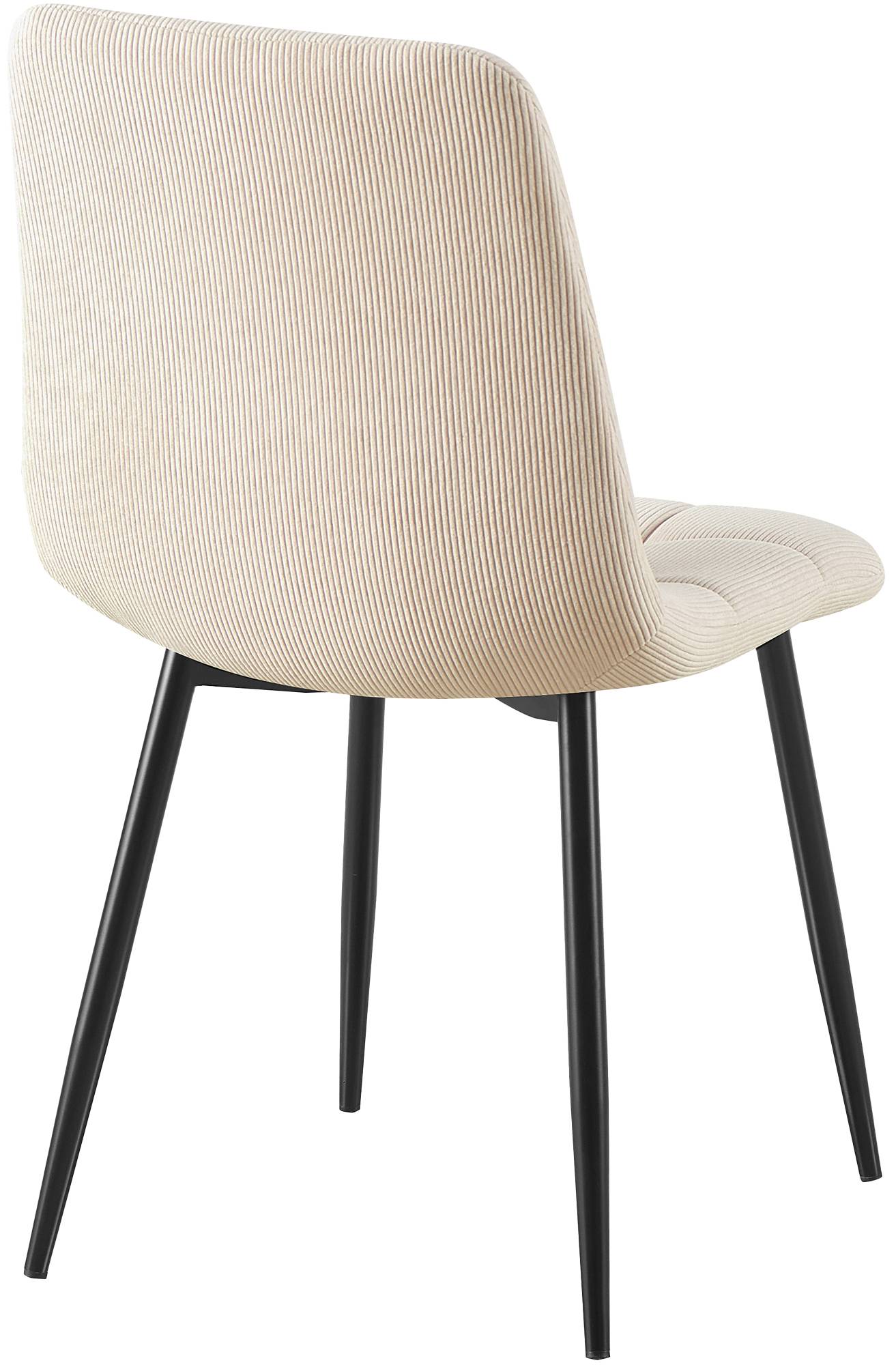 Lot de 2 chaises de salle a manger Antibes en velours cotele
