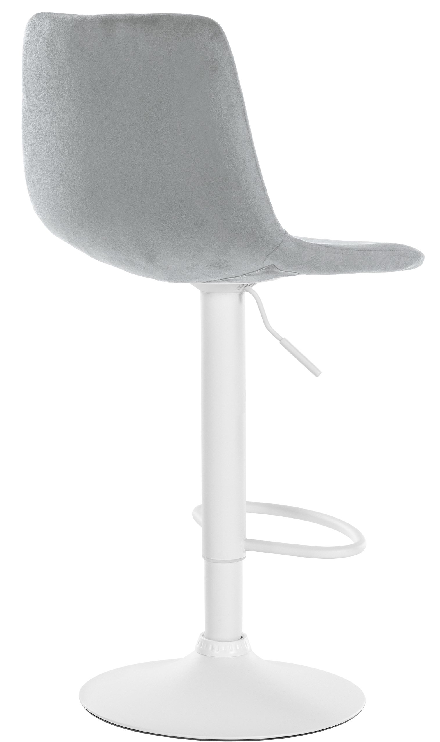 Tabouret de bar Divo en Velours Pied trompette en Métal