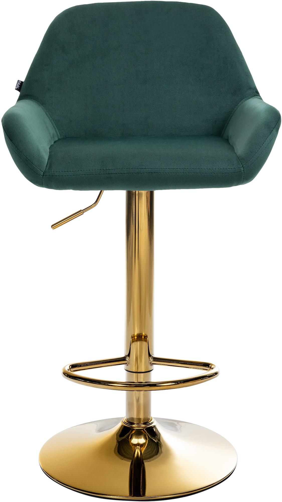 Lot de 2 tabourets de bar Braga or velours