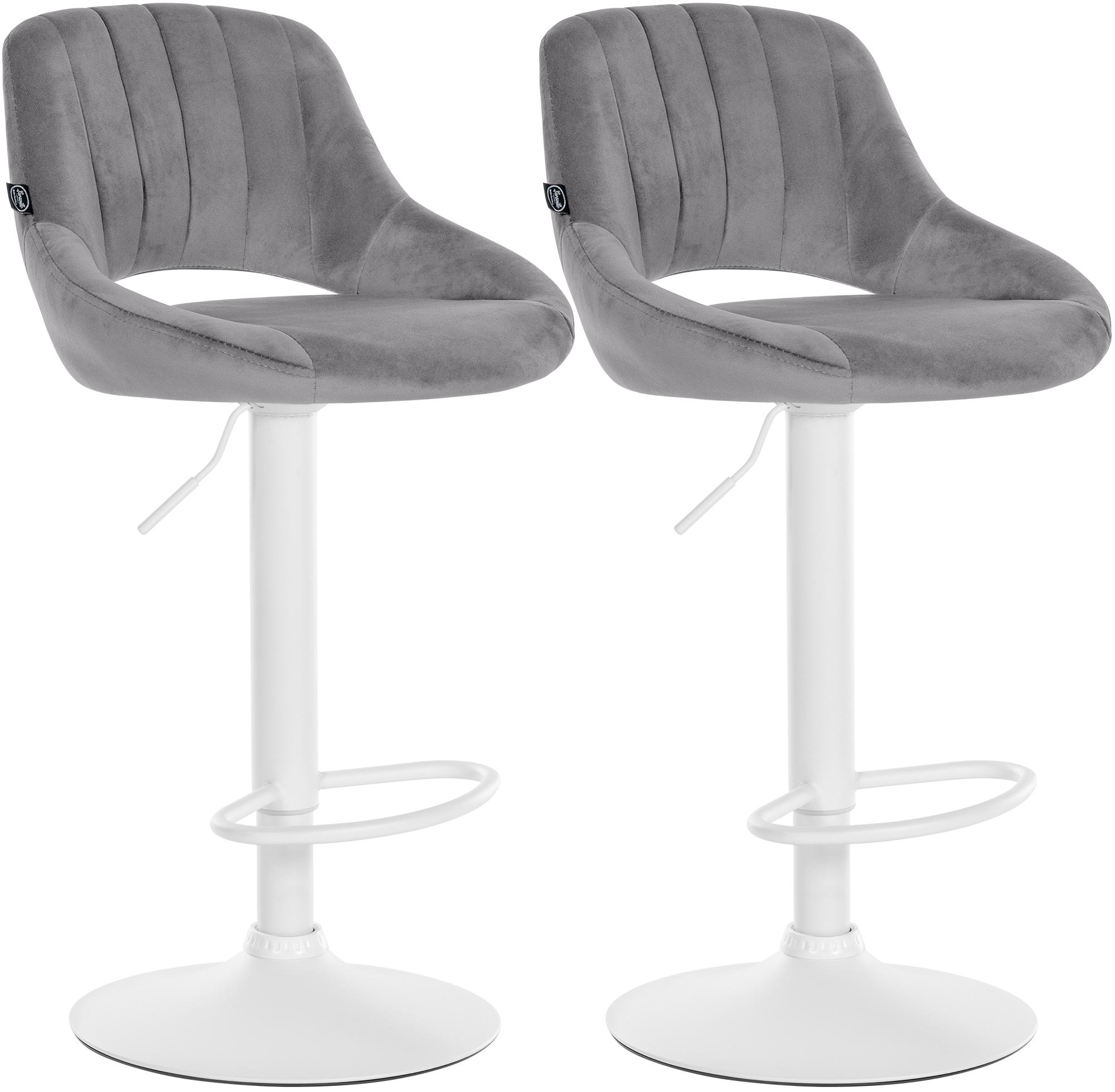 Lot de 2 tabourets de bar Milet en velours