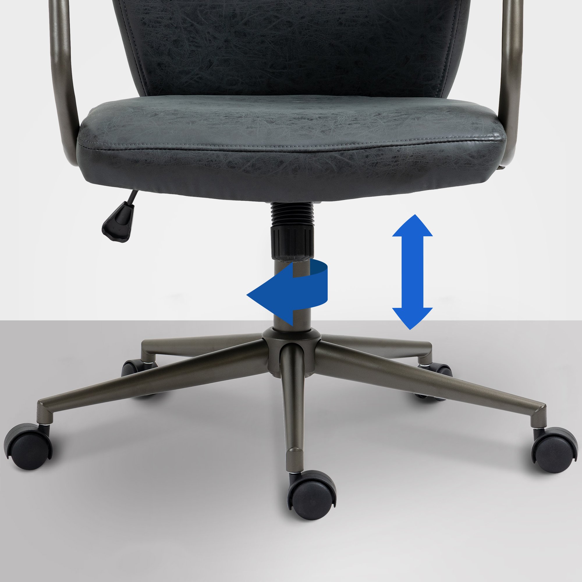 Fauteuil de bureau Pocatello en similicuir ajustable et pivotant