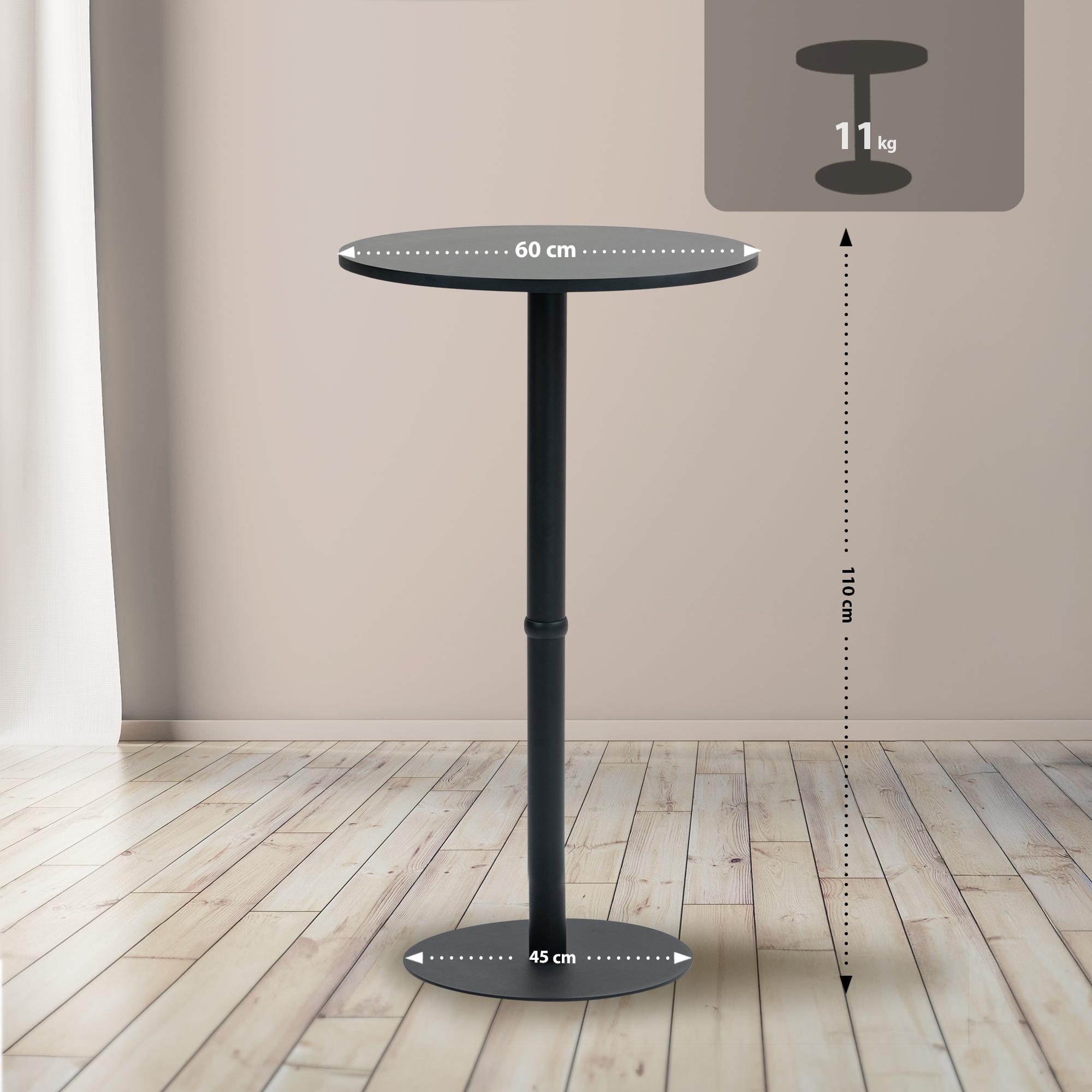 Table haute Hereford ronde