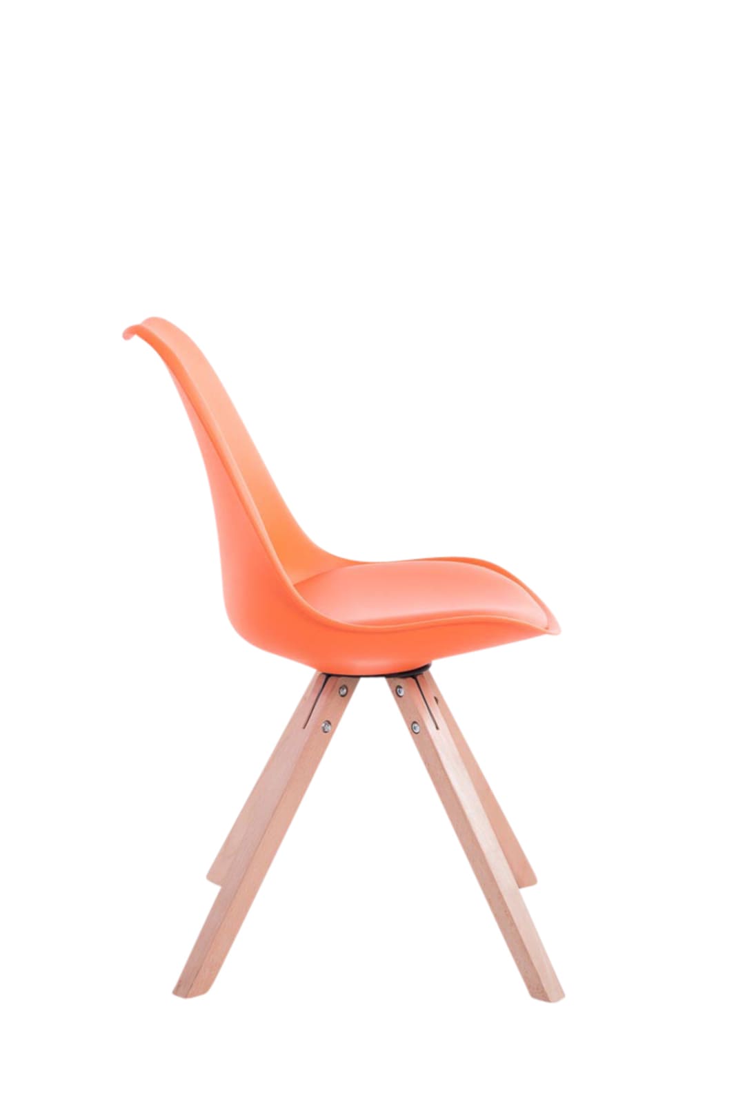 Lot de 4 Chaises de salle à manger Toulouse similicuir Pieds carrés bois