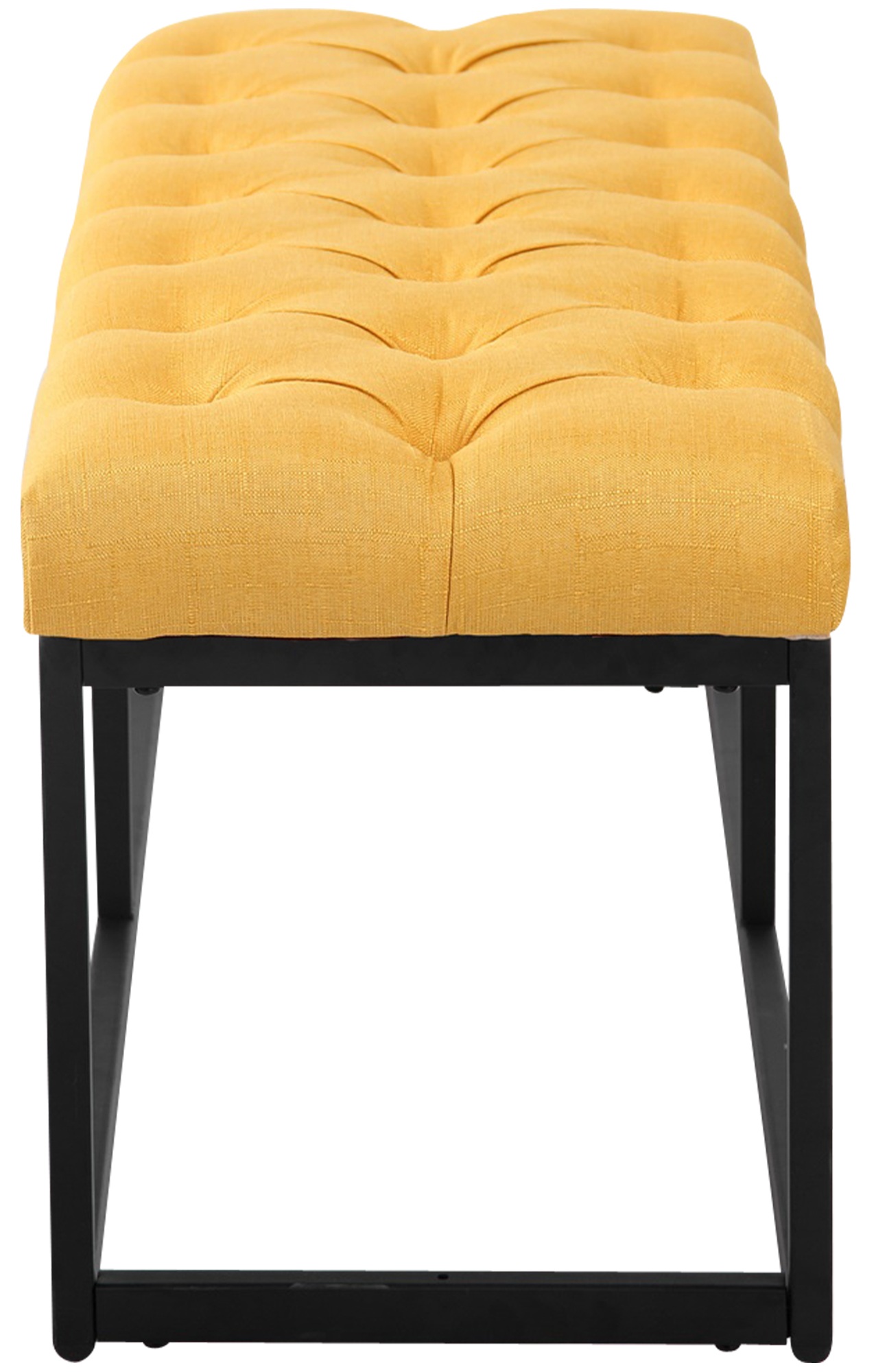 Banc Amun en tissu avec structure noire