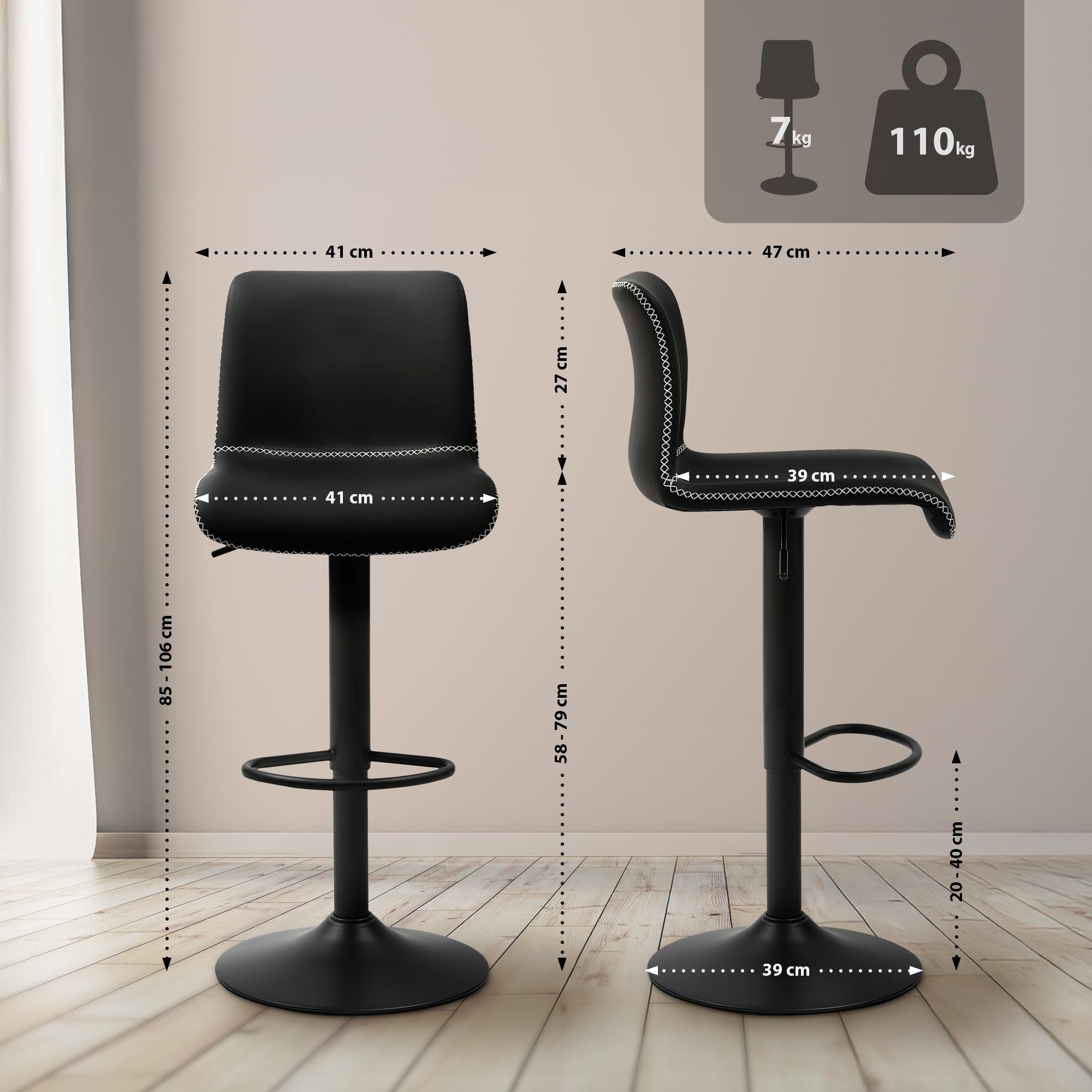 Tabouret de bar Henchy similicuir