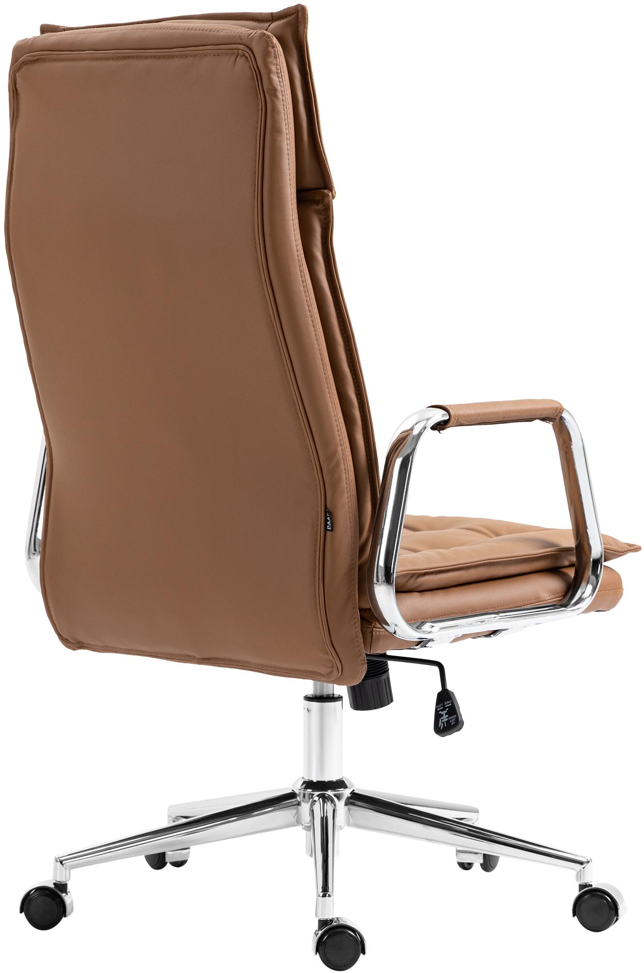 Chaise de bureau Sotira en cuir véritable
