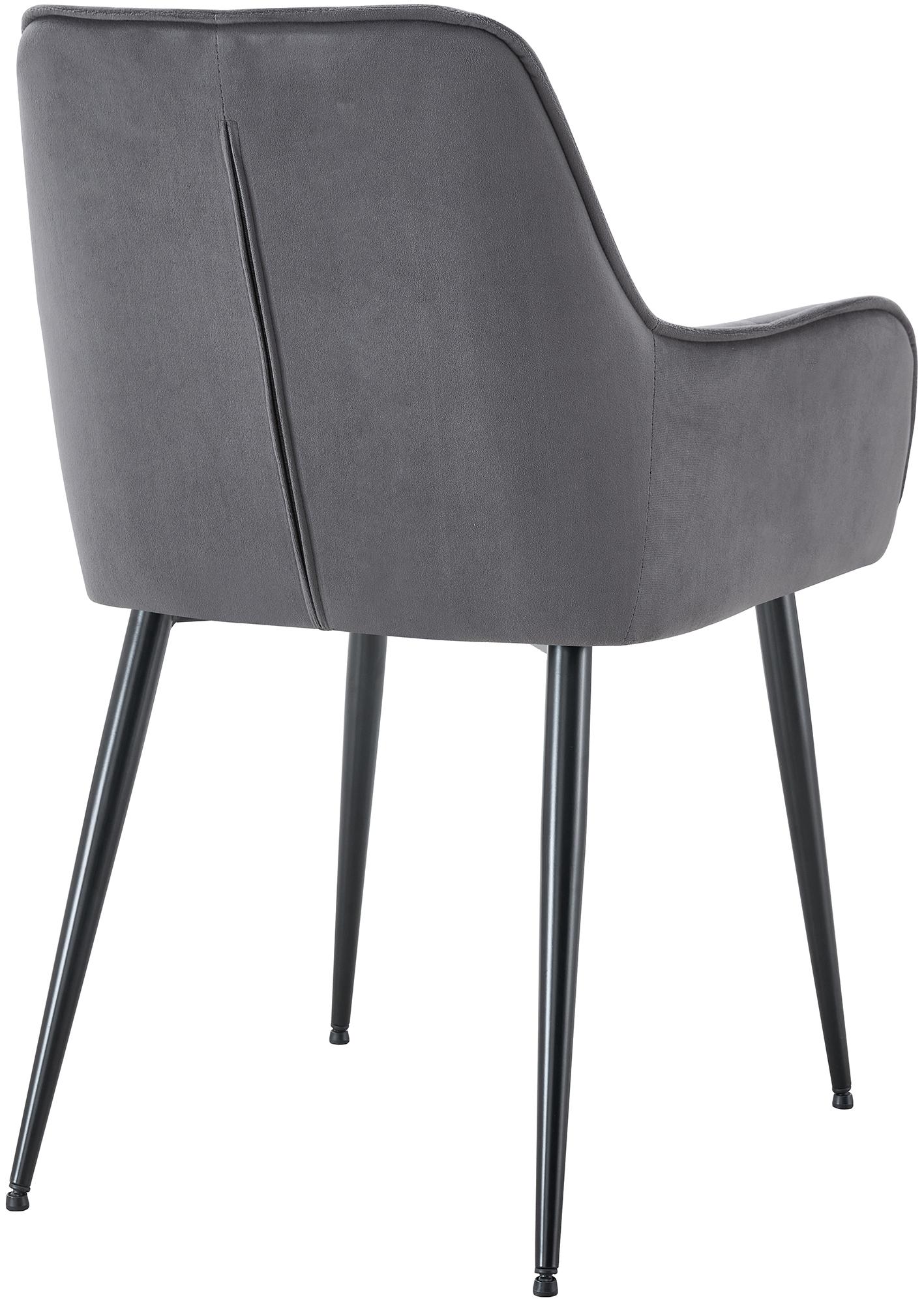Chaise de salle à manger Ferndale revêtement en velours