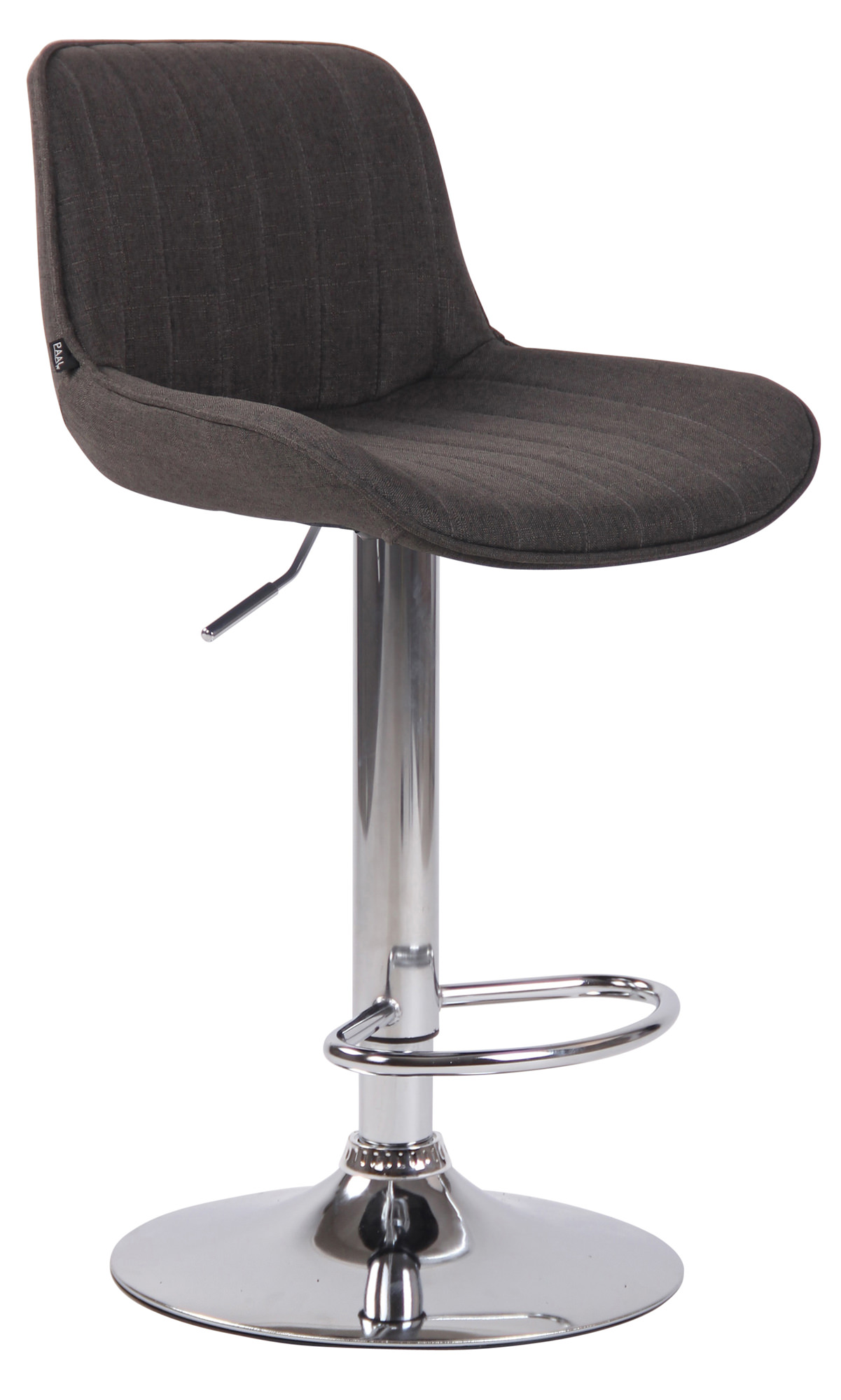 Tabouret de bar Lentini en Tissu avec Piètement trompette en Métal