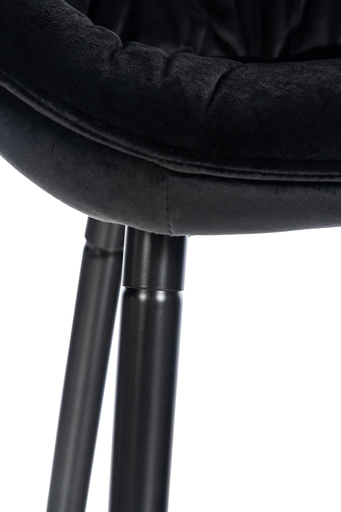 Lot de 2 tabourets de bar Gibson velours hauteur d'assise 76 cm