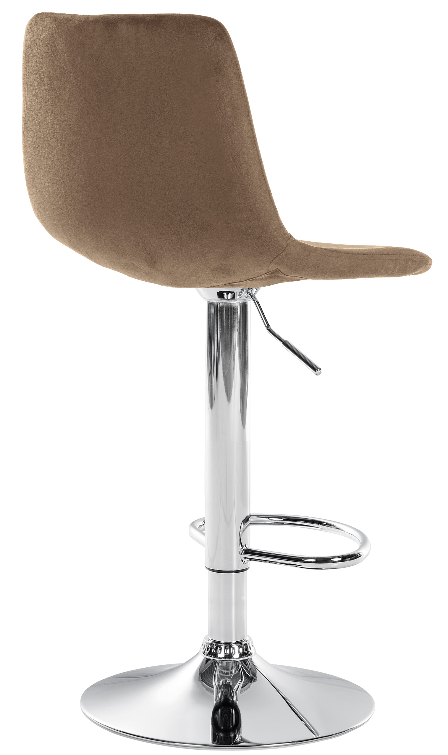 Tabouret de bar Divo en Velours Pied trompette en Métal