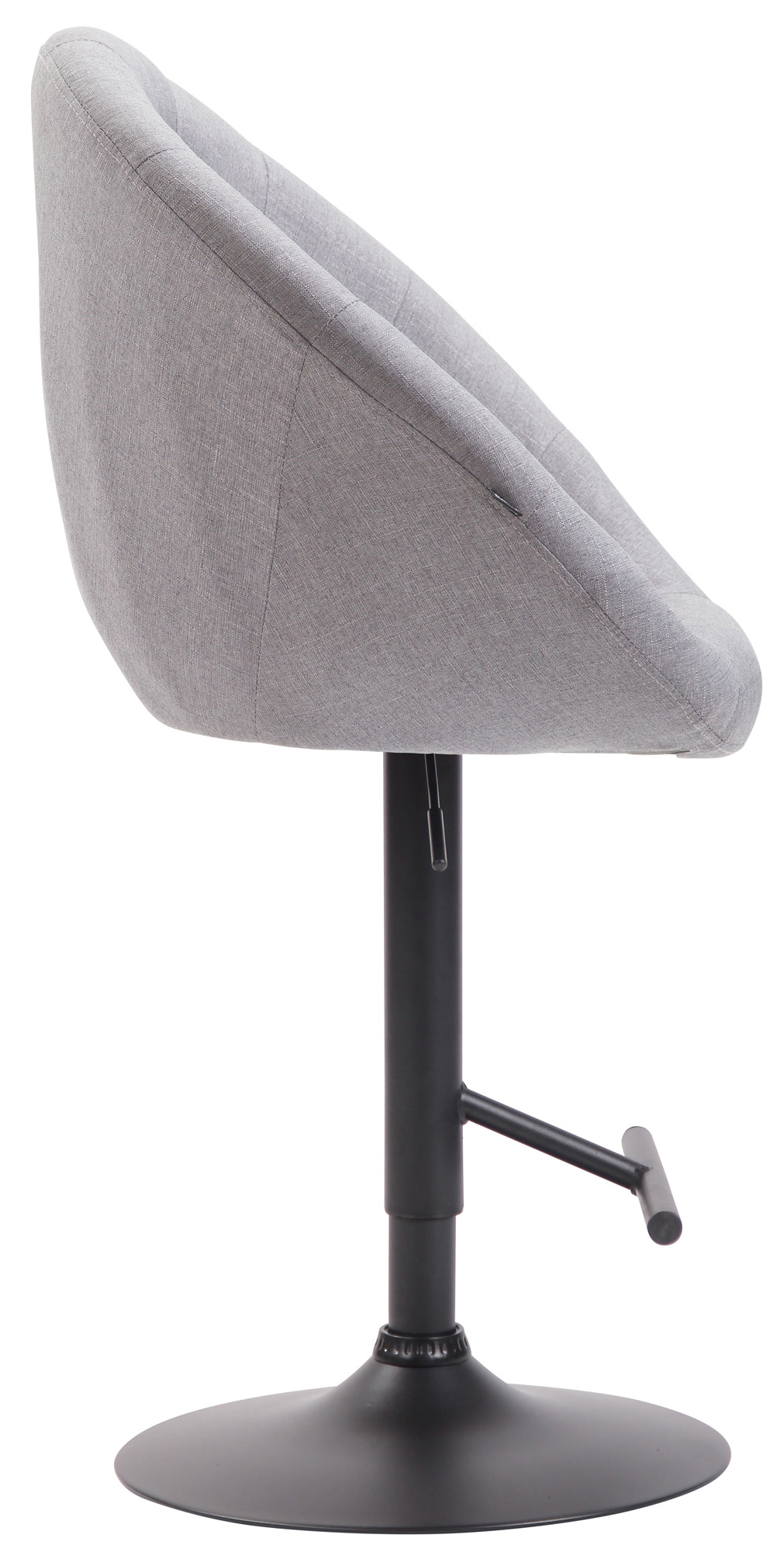 Tabouret de bar London V2 en tissu avec Pied et Repose-pieds en métal