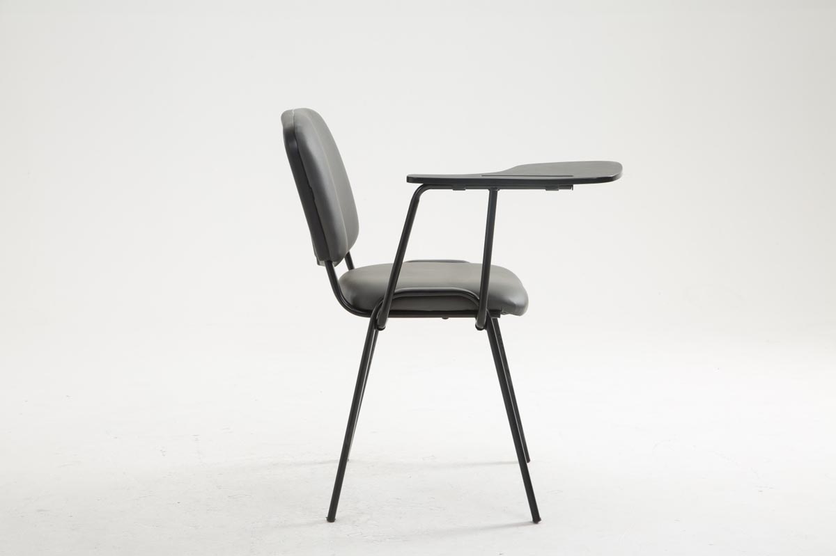 Chaise Ken en similicuir avec tablette rabattable