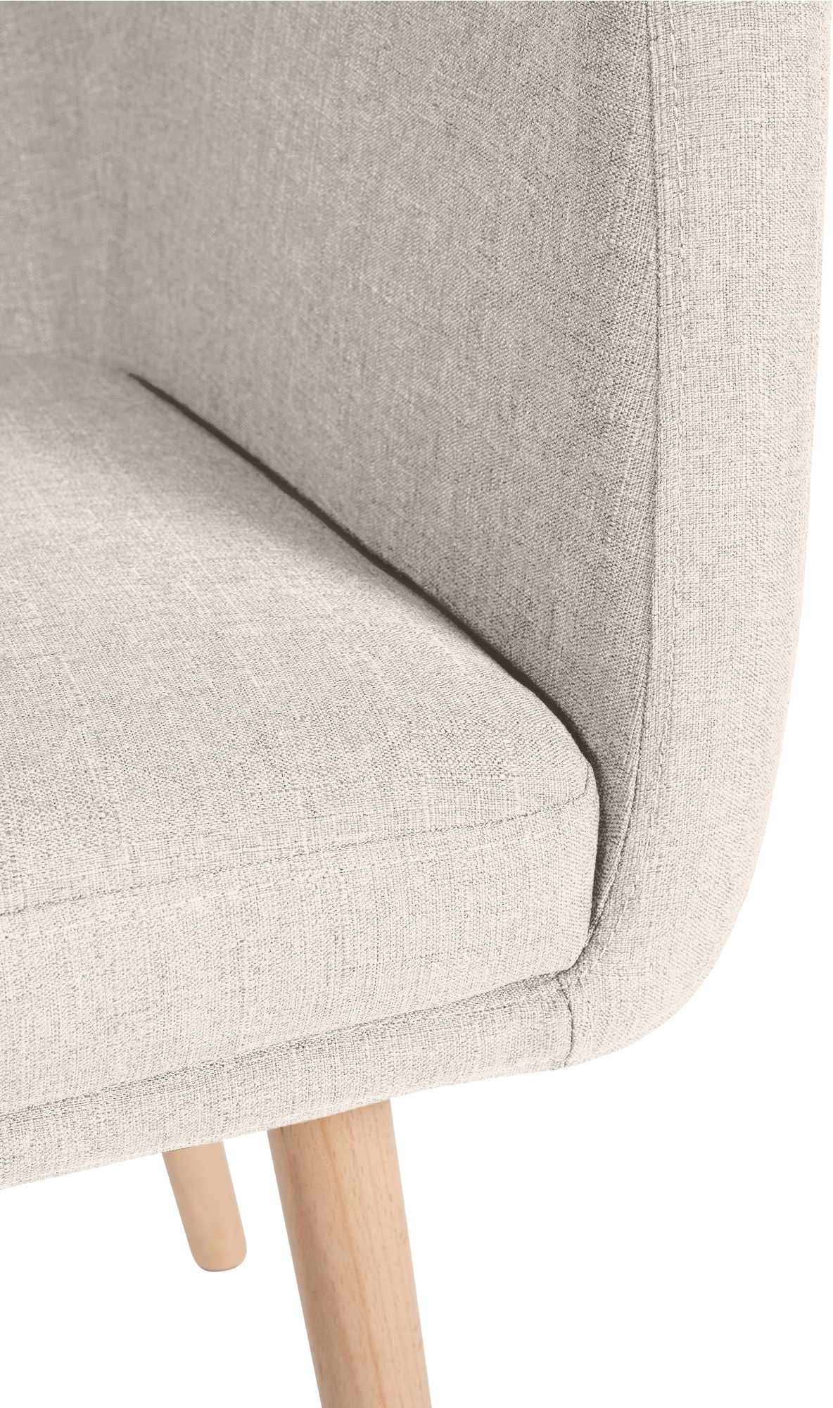 Chaise de salle à manger Utrecht en tissu avec pieds en bois
