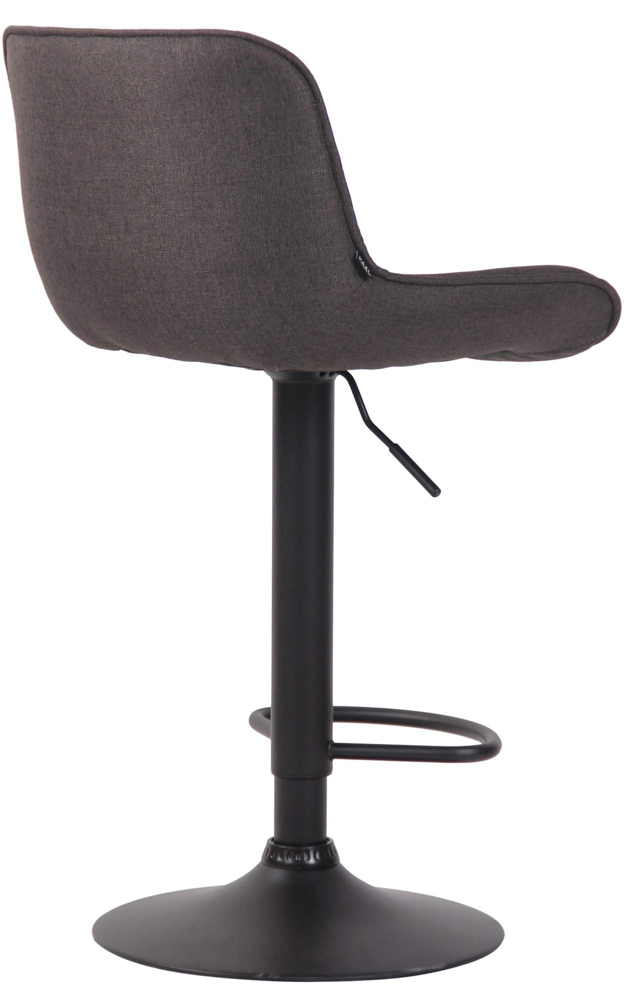 Tabouret de bar Lentini en Tissu avec Piètement trompette en Métal