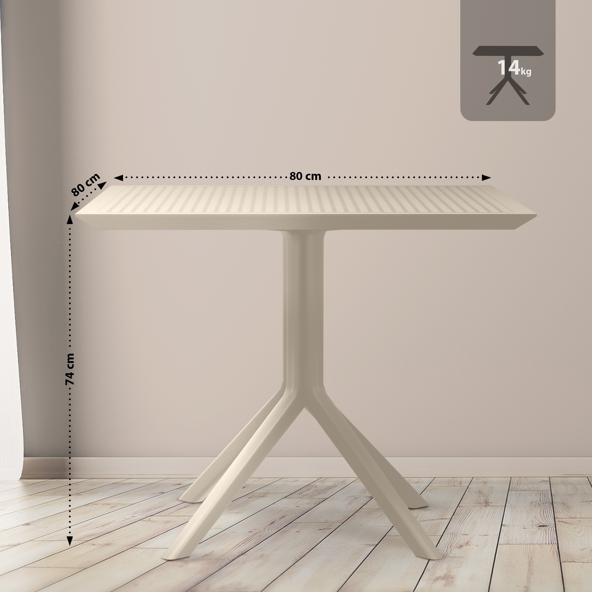 Table Sky 80 x 80 cm