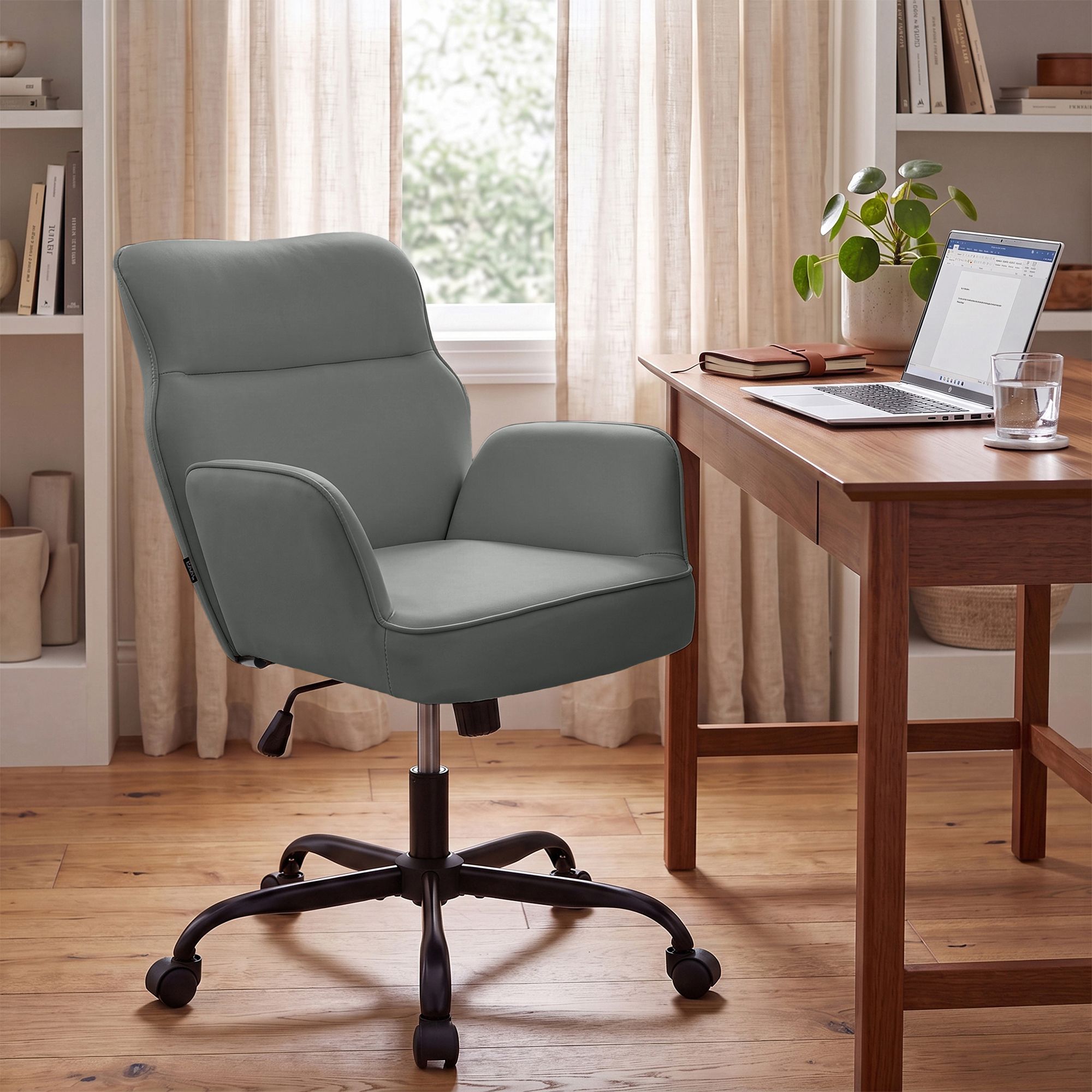 Chaise de bureau Amado aspect cuir