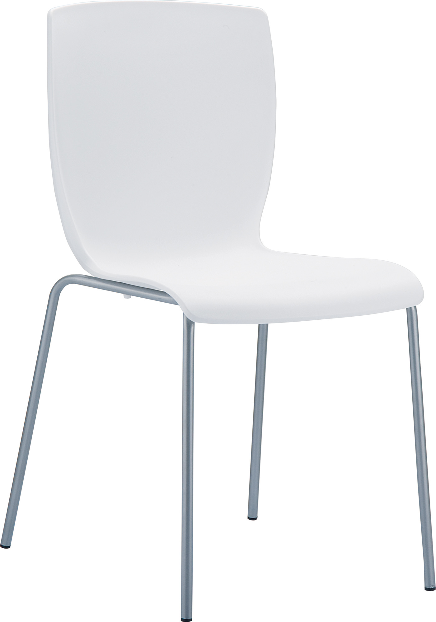 Lot de 2 chaises de jardin empilables Mio en plastique avec pieds en aluminium