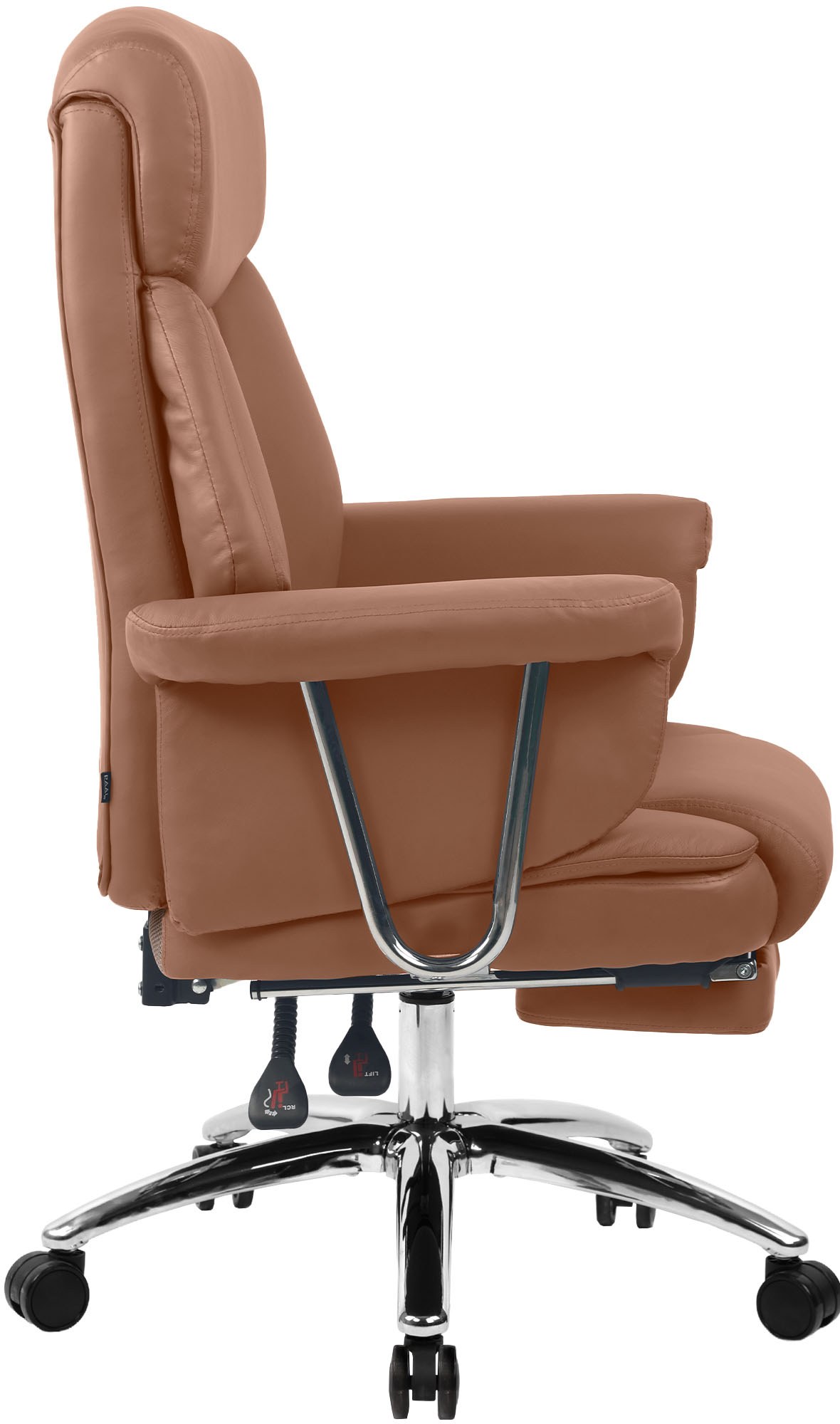 Chaise de bureau Dahra en cuir véritable