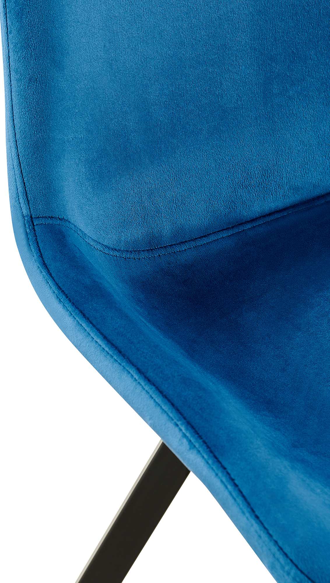 Lot de 2 chaises de salle à manger Lewes velours