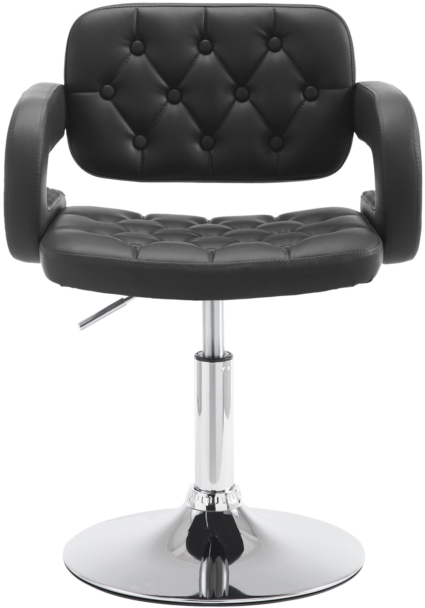 Chaise Lounge Dublin Similicuir - Piètement avec colonne centrale en métal chromé