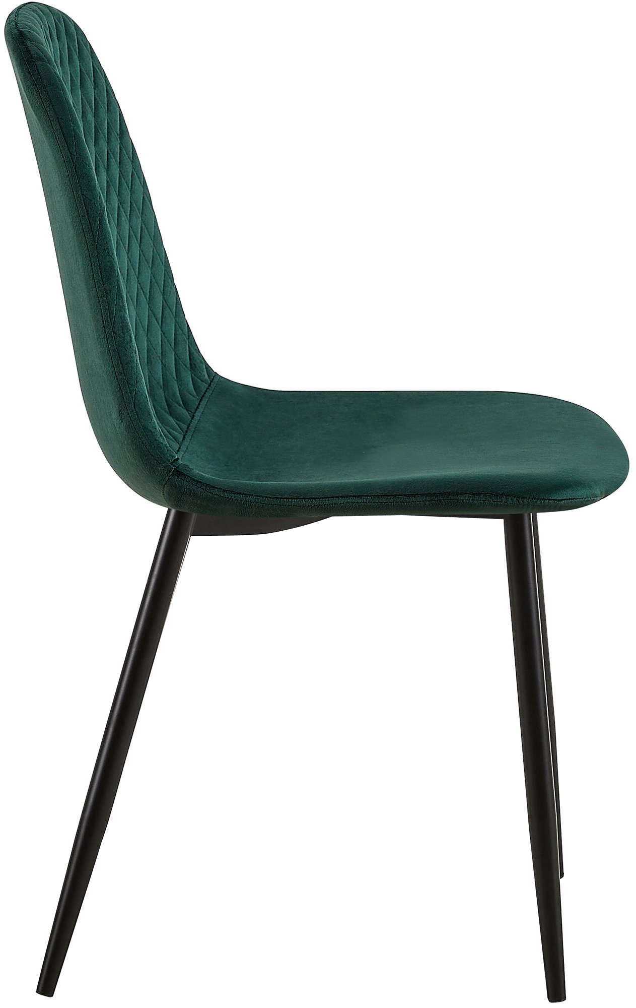 Lot de 4 Chaises de salle à manger Giverny avec Piètement en métal noir