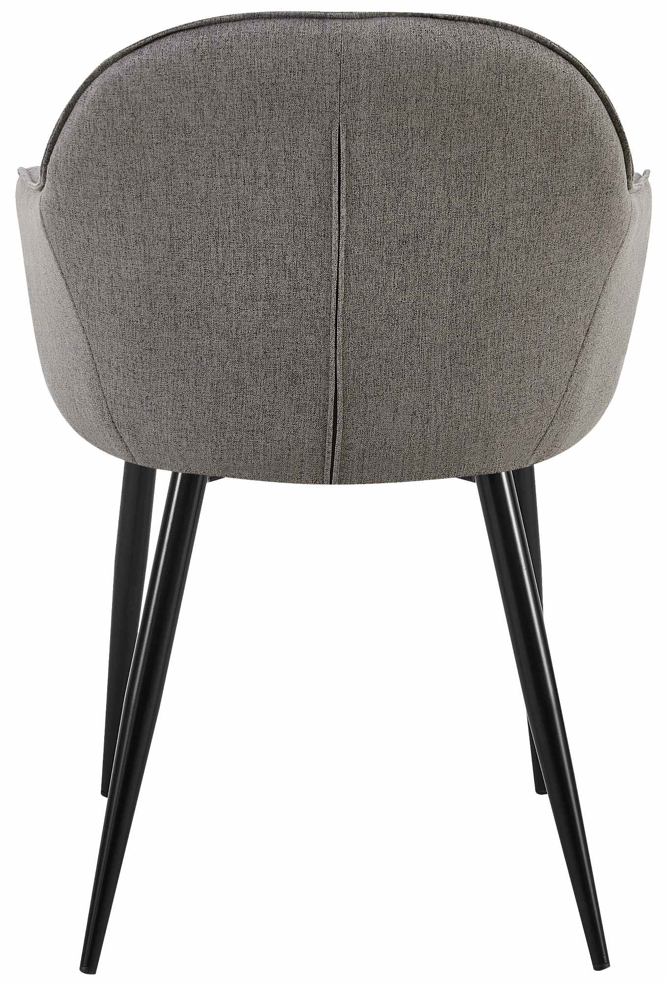Chaise de salle à manger Boise en Tissu avec Piètement en Métal noir