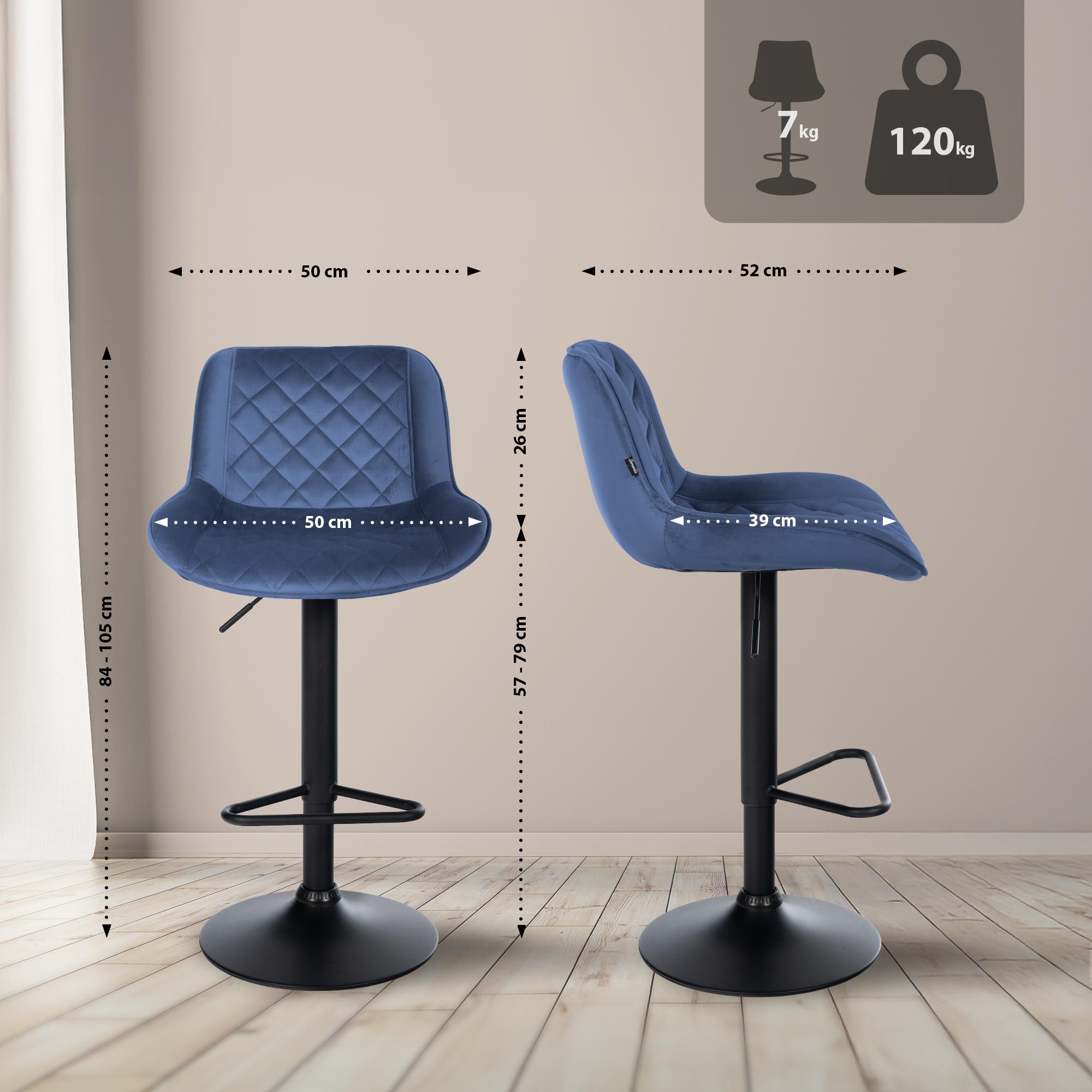 Lot de 2 tabourets de bar Kasson